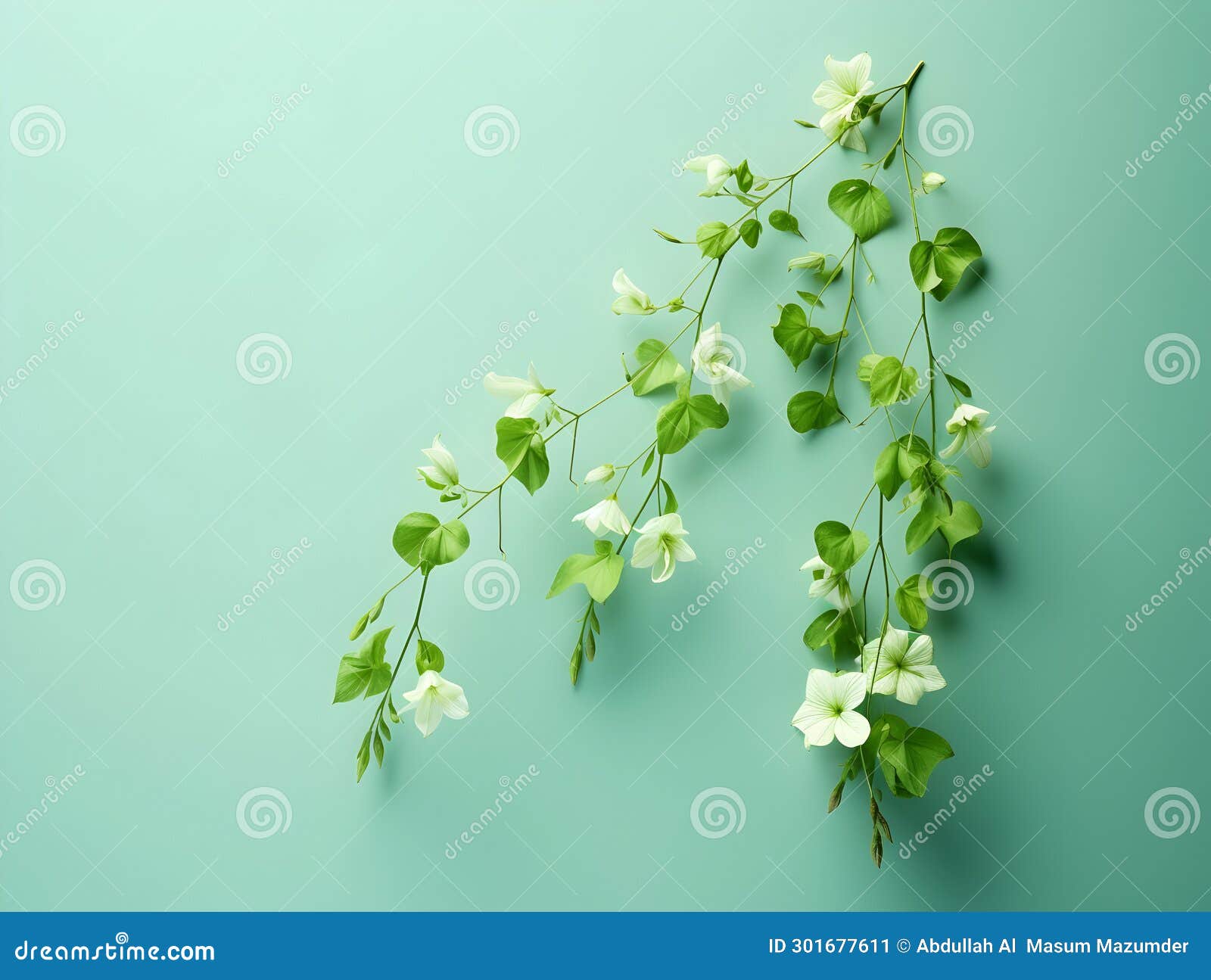 Creeper Flower in Studio Background, Single Creeper Flower, Beautiful
