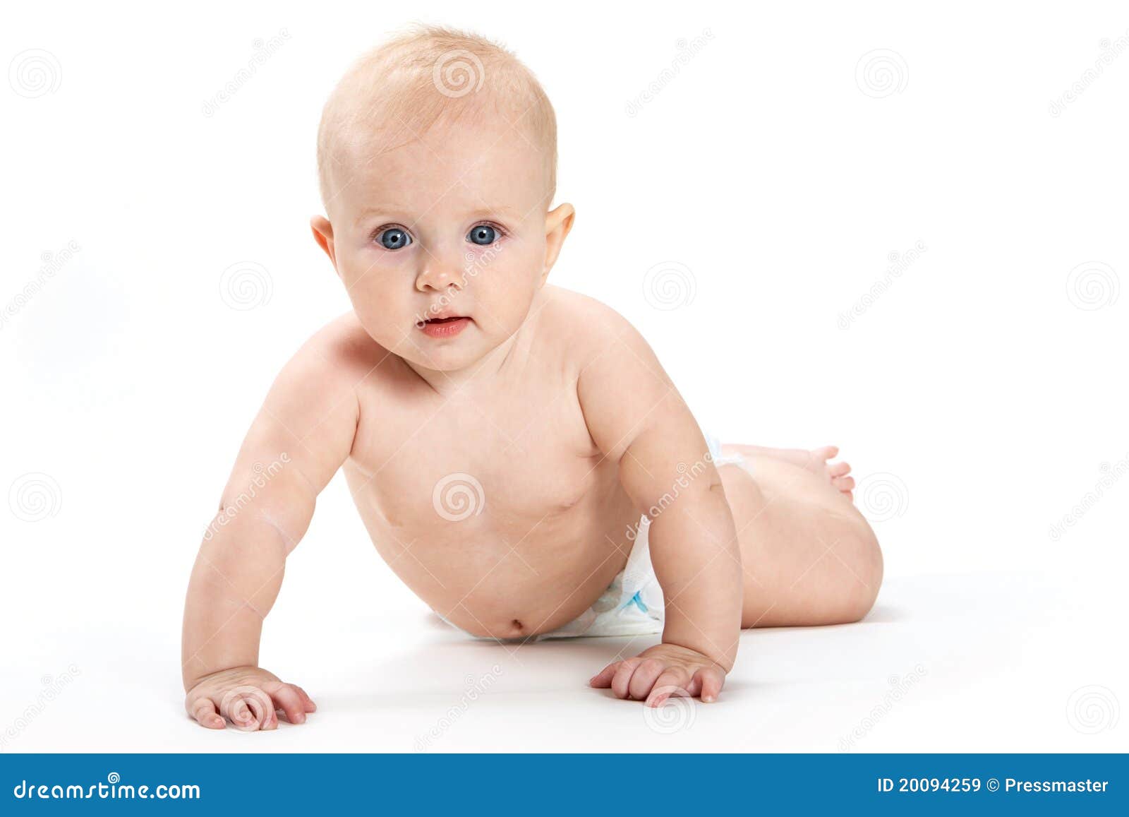 Creeping baby stock image. Image of kindergarten, child 20094259