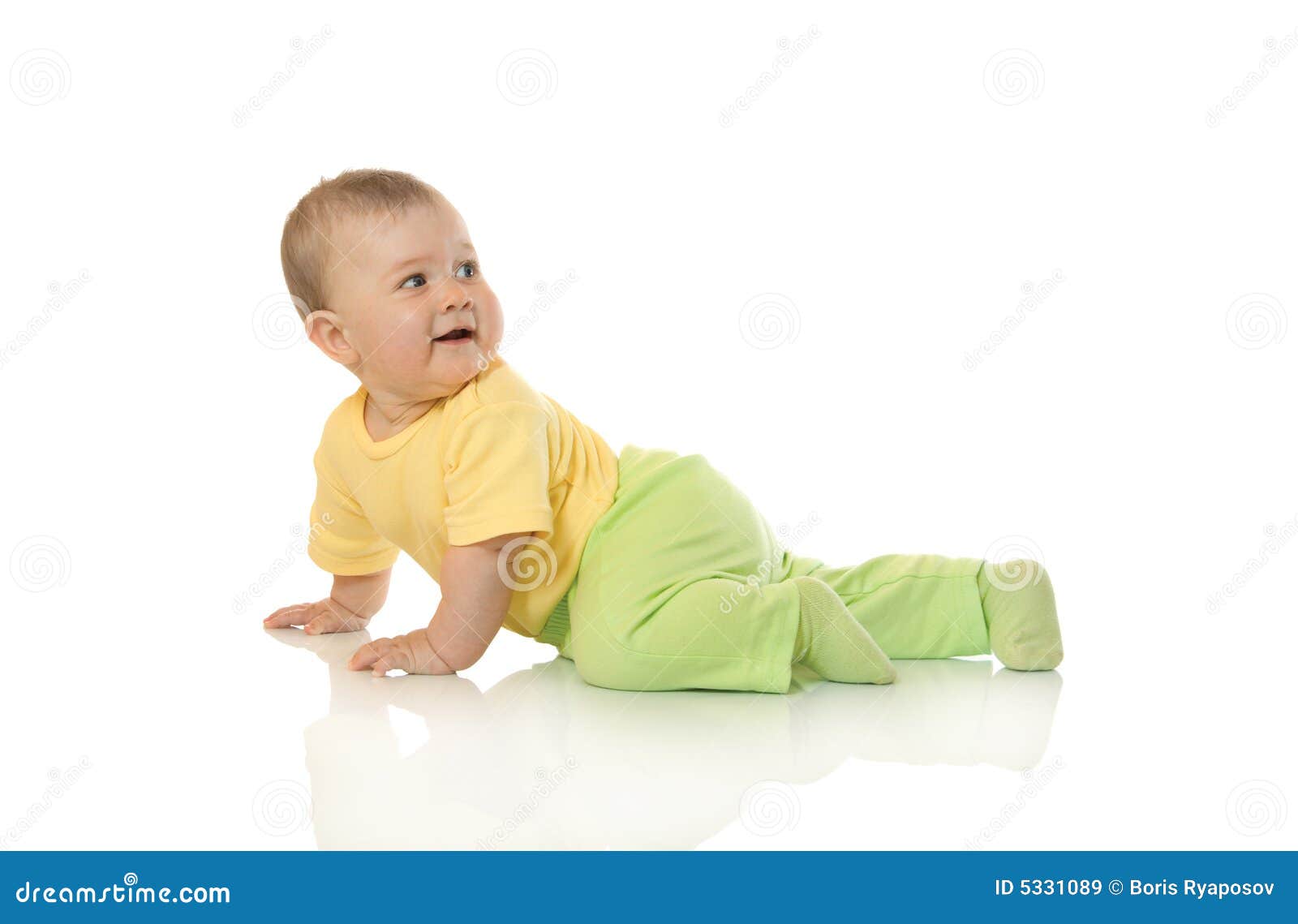 Creeping Small Baby Isolated Stock Image Image of care, loving 5331089