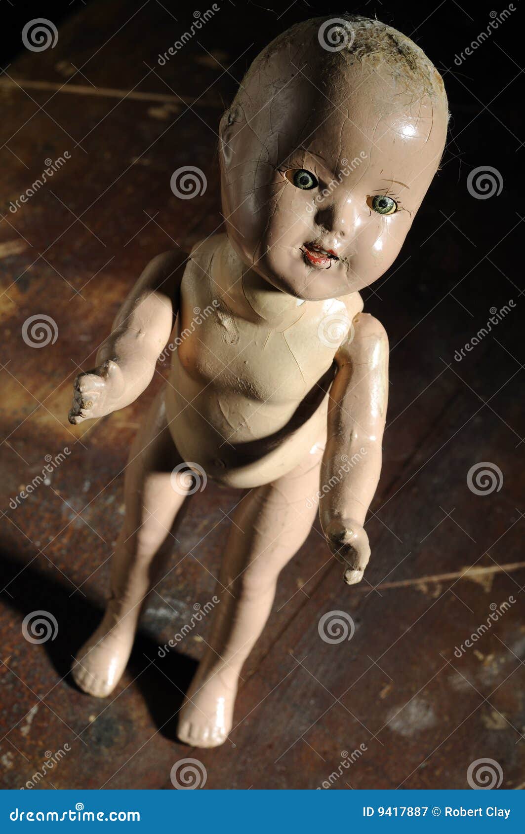 creepy wooden doll