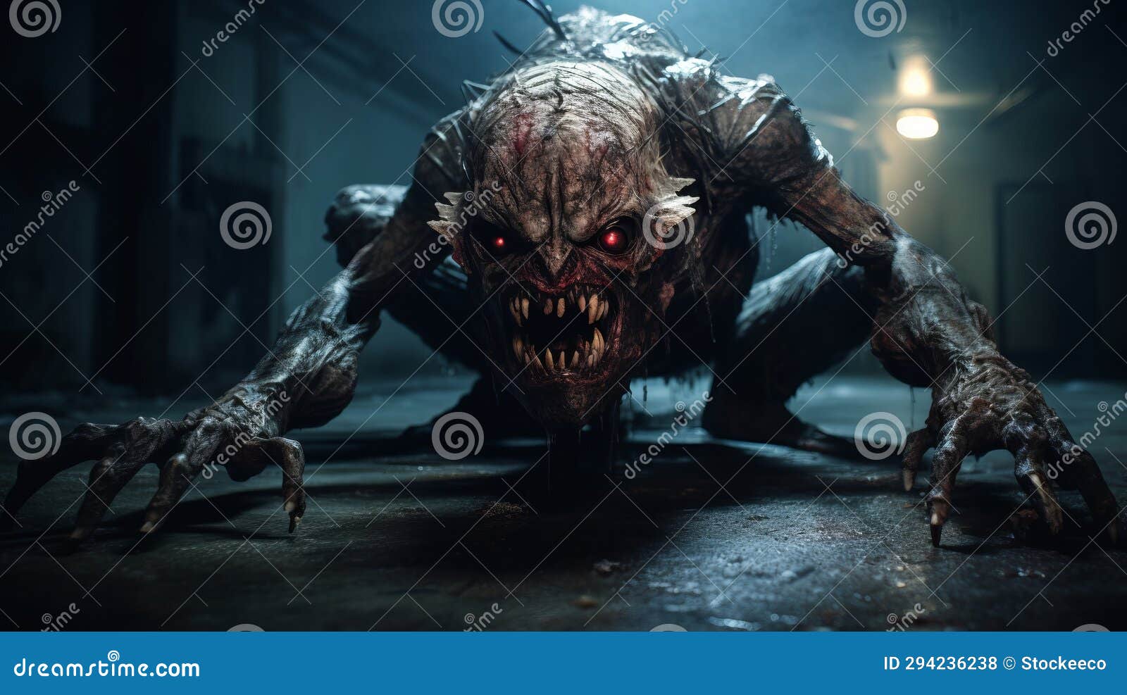 creepy demon in unreal engine: chilling creatures in death strike pose
