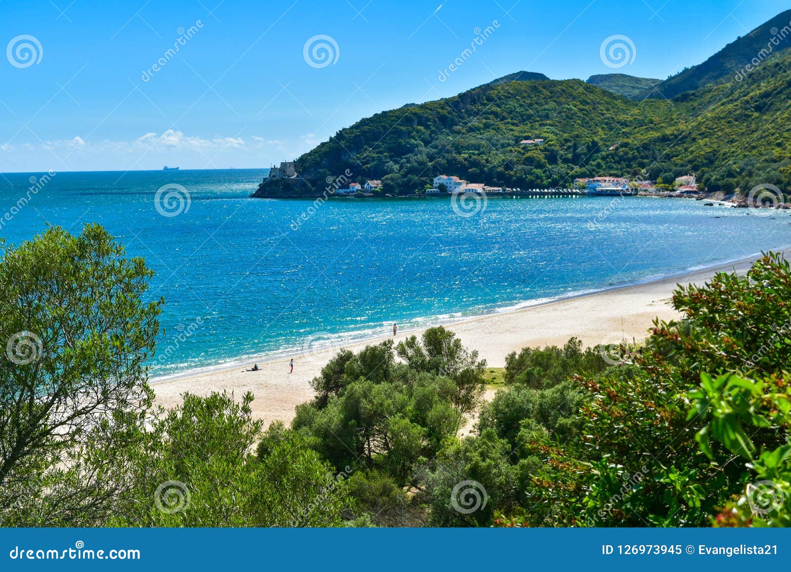 creiro beach and portinho da arrabida in setubal, portugal