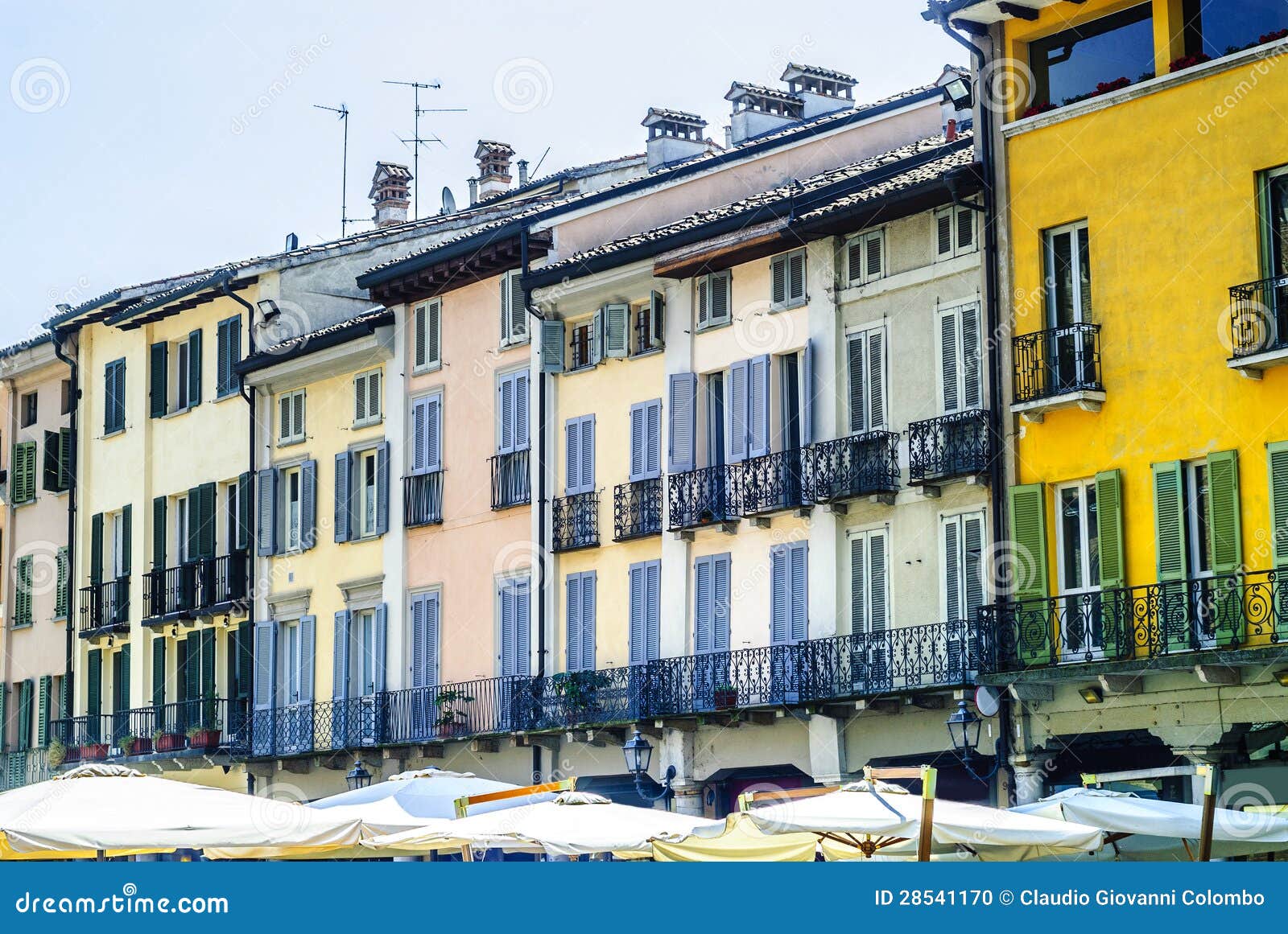 Crema (Italy), old houses stock photo. Image of lombardy 28541170
