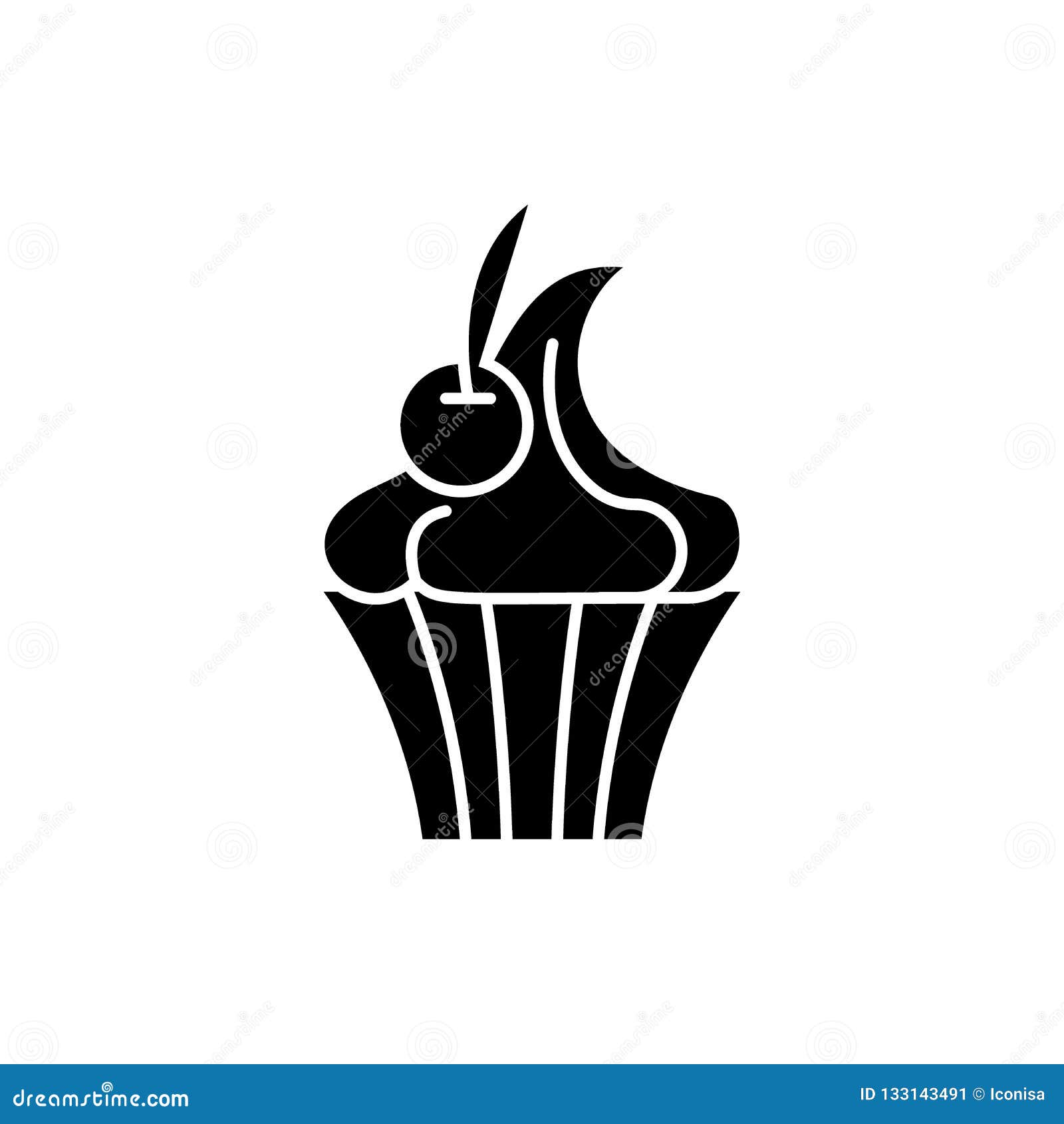 Creme Brulee Black Icon, Vector Sign On Isolated Background. Creme ...