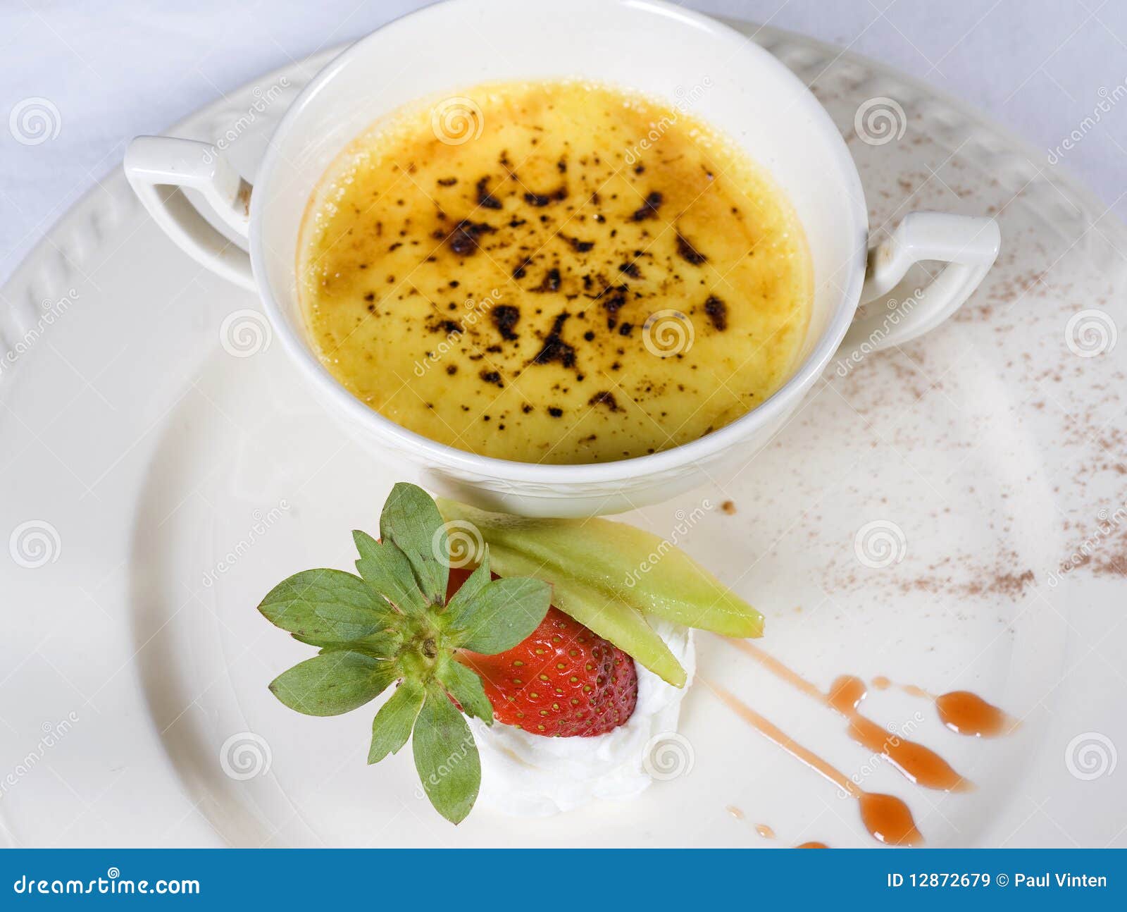 Creme Brulee Dessert a La Carte Stock Image Image of dish, decorative
