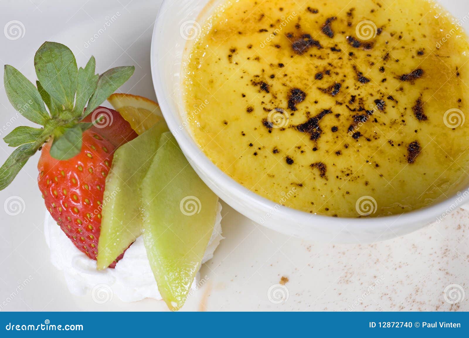 Creme Brulee Dessert a La Carte Stock Photo Image of bowl, place