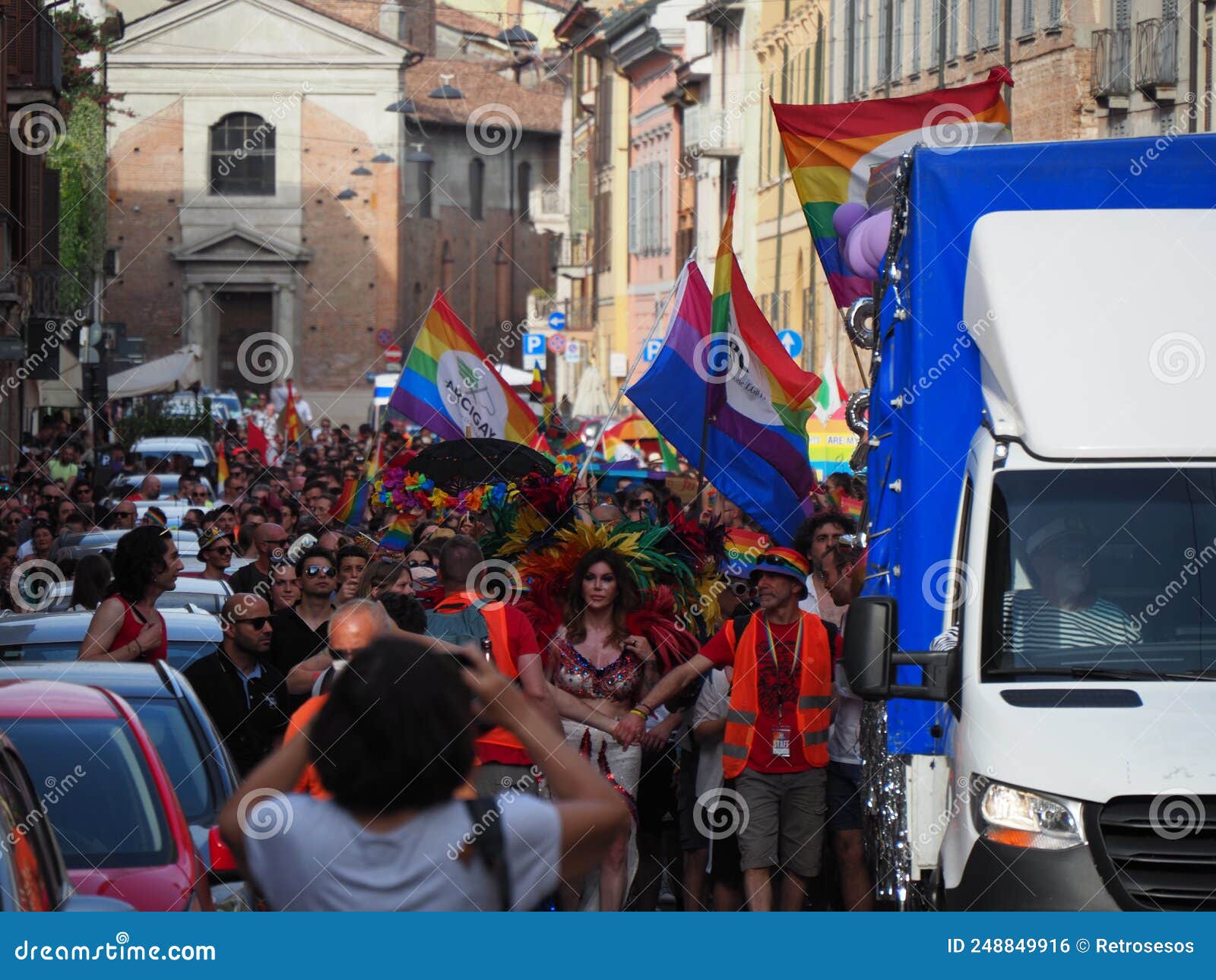 Cremona, Lombardy, Italy - 4th June 2022 Pride Parade Celebrating ...