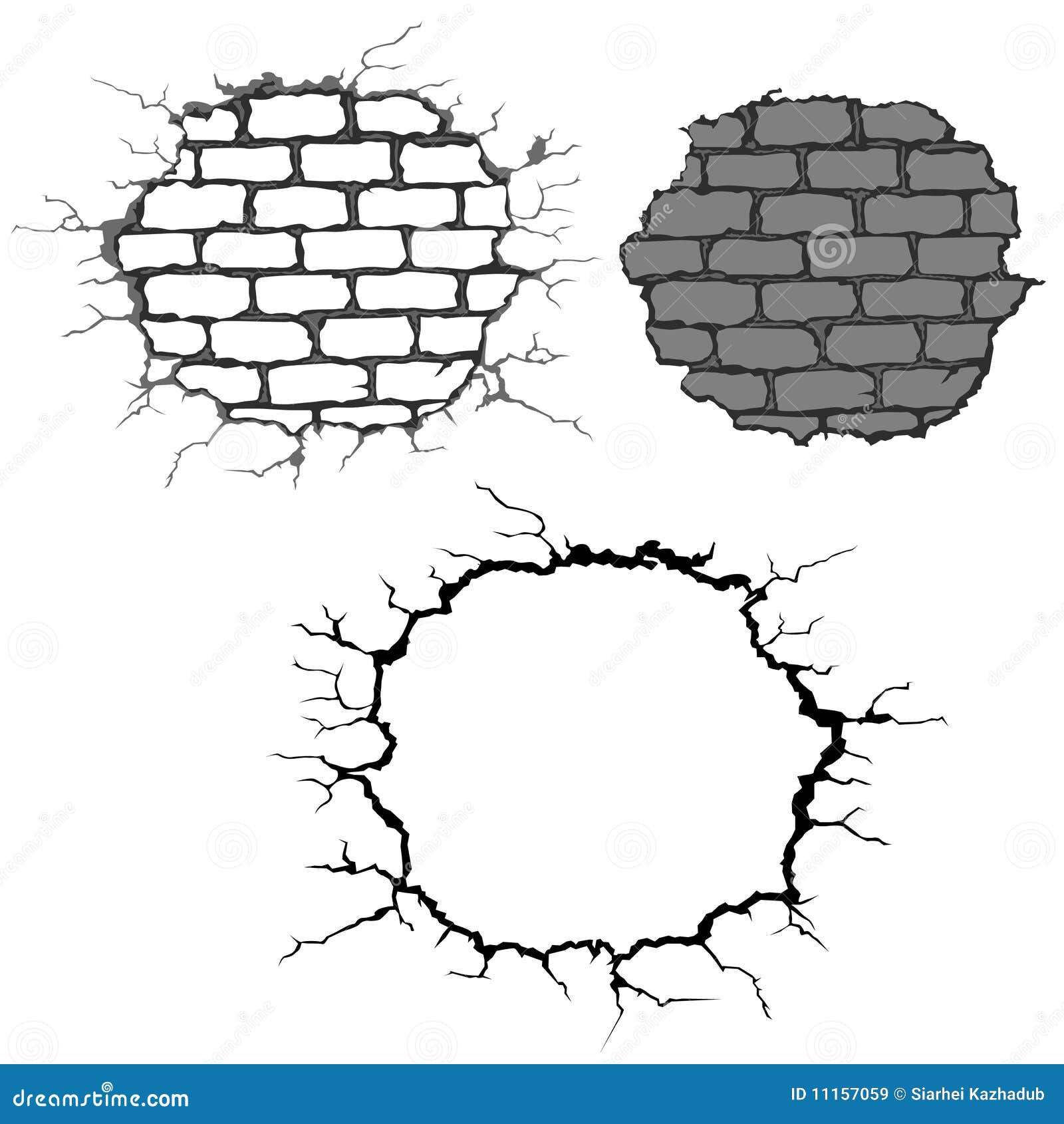 Crepe sul muro di mattoni immagini stock libere da diritti