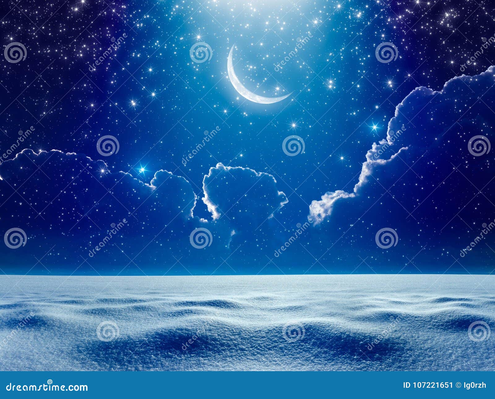 blue crescent moon wallpaper