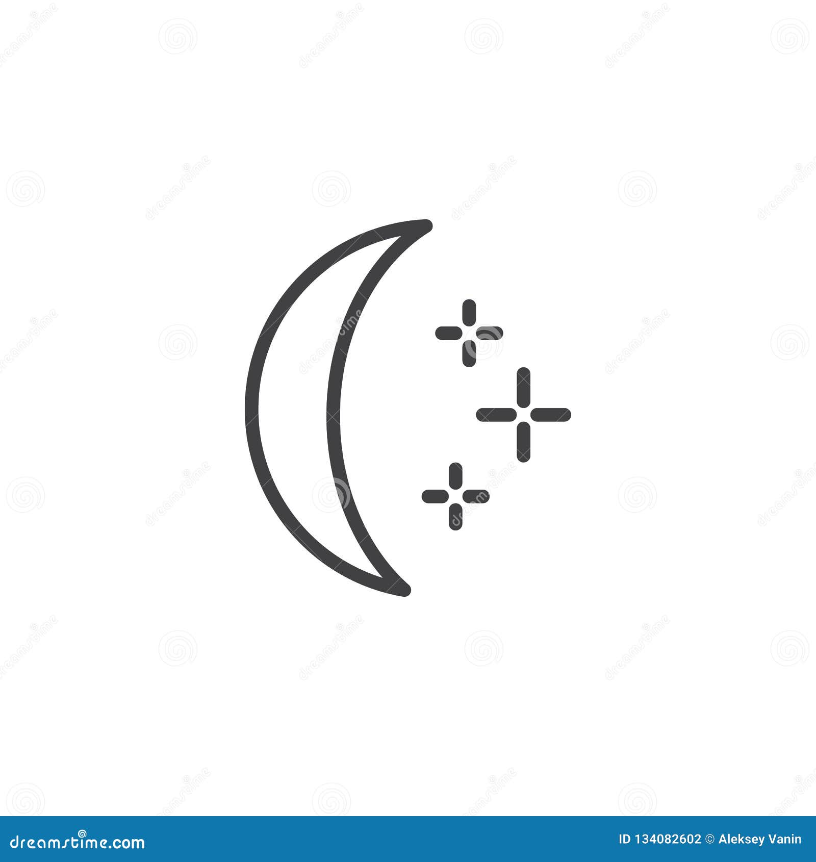 Moon Generic Basic Outline icon