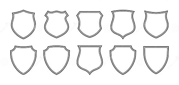 Shield Clipart Defense Badge Empty Patches Stock Vector - Illustration ...