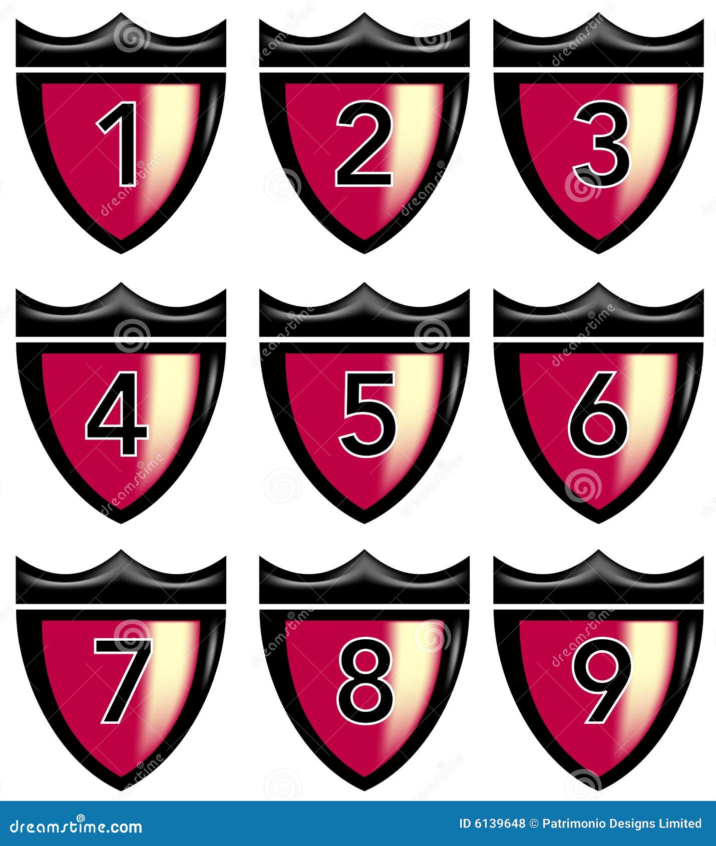 Crest with numbers stock illustration. Illustration of insignia 6139648