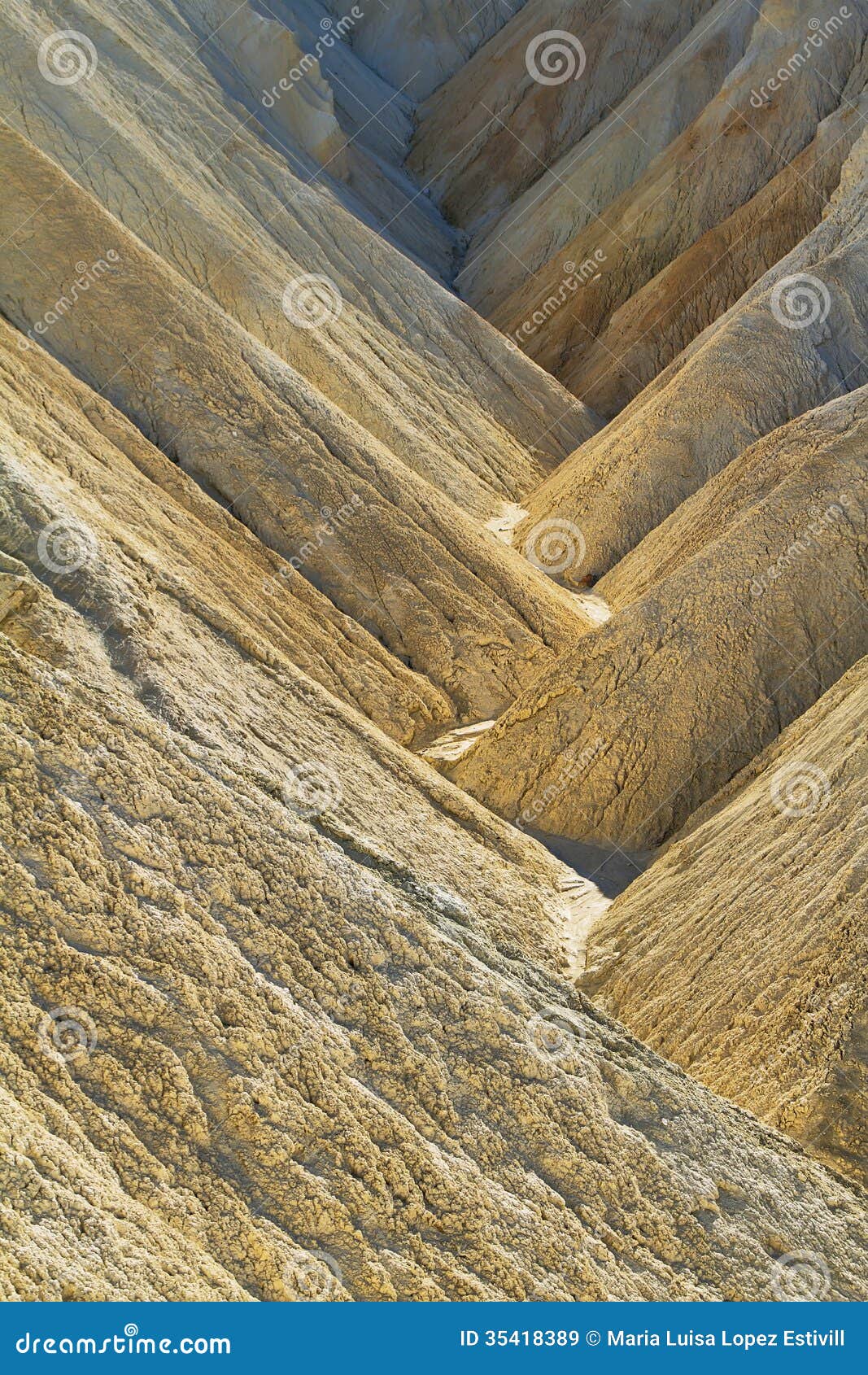 Creste Molto Erose In Canyon Dorato, Parco Nazionale Di Death Valley