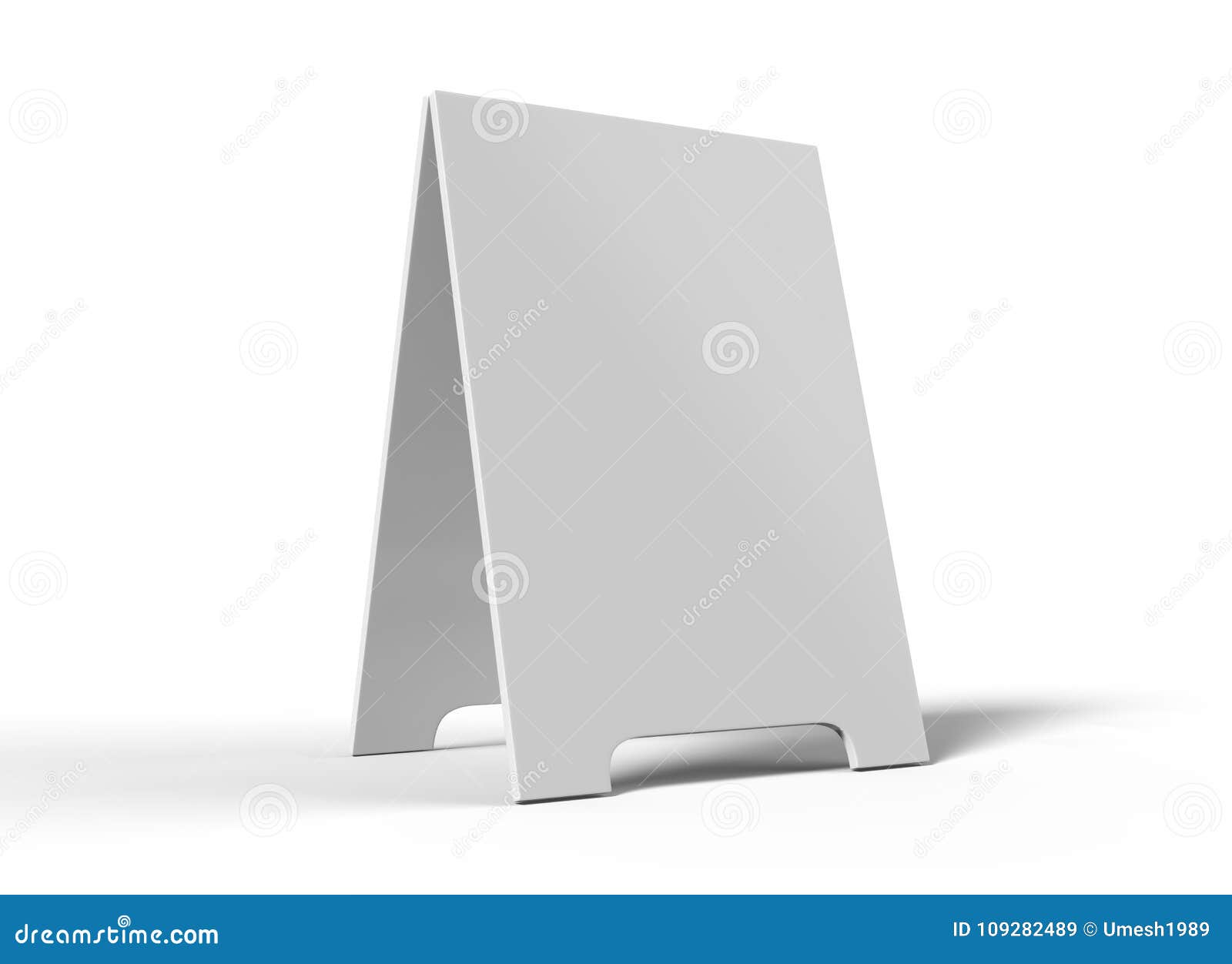 crezon a-frame sandwich boards for  mock up and presantation. white blank 3d render .