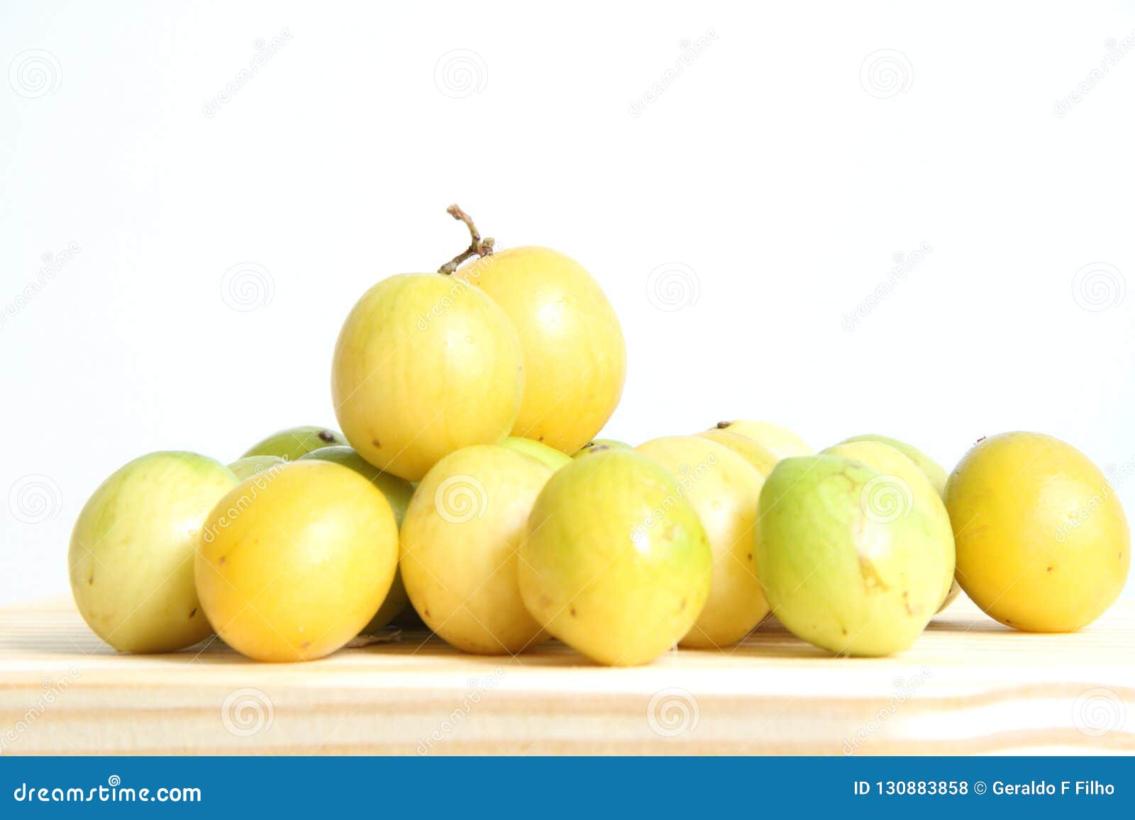 Umbu Fruit Tropical Isolated White Background Food Agriculture Sao