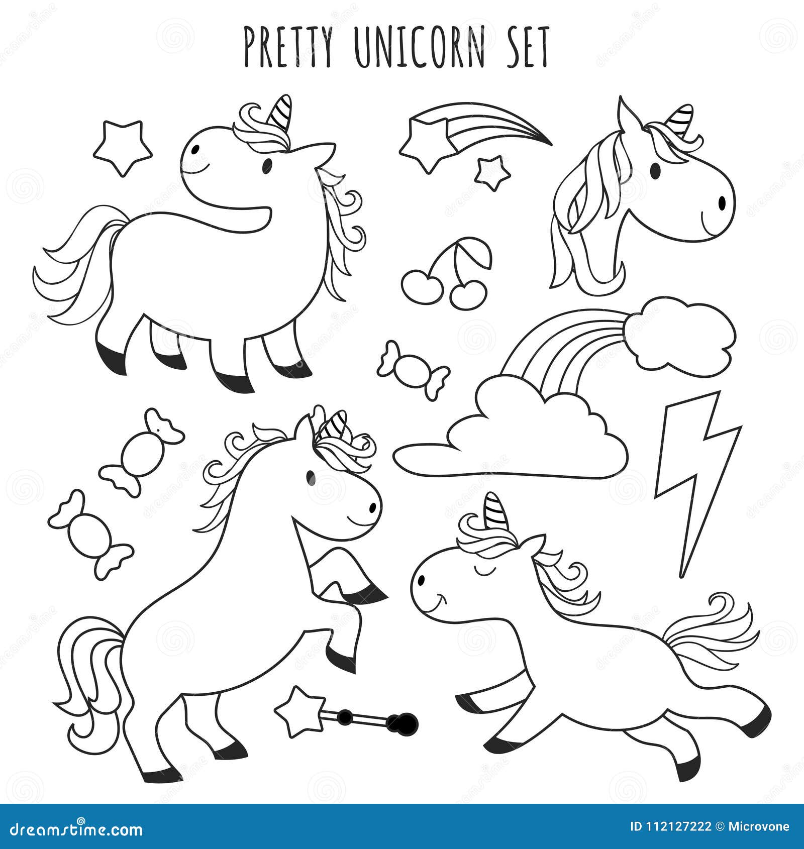 Vetores e ilustrações de Pagina colorir unicornio criancas para download  gratuito