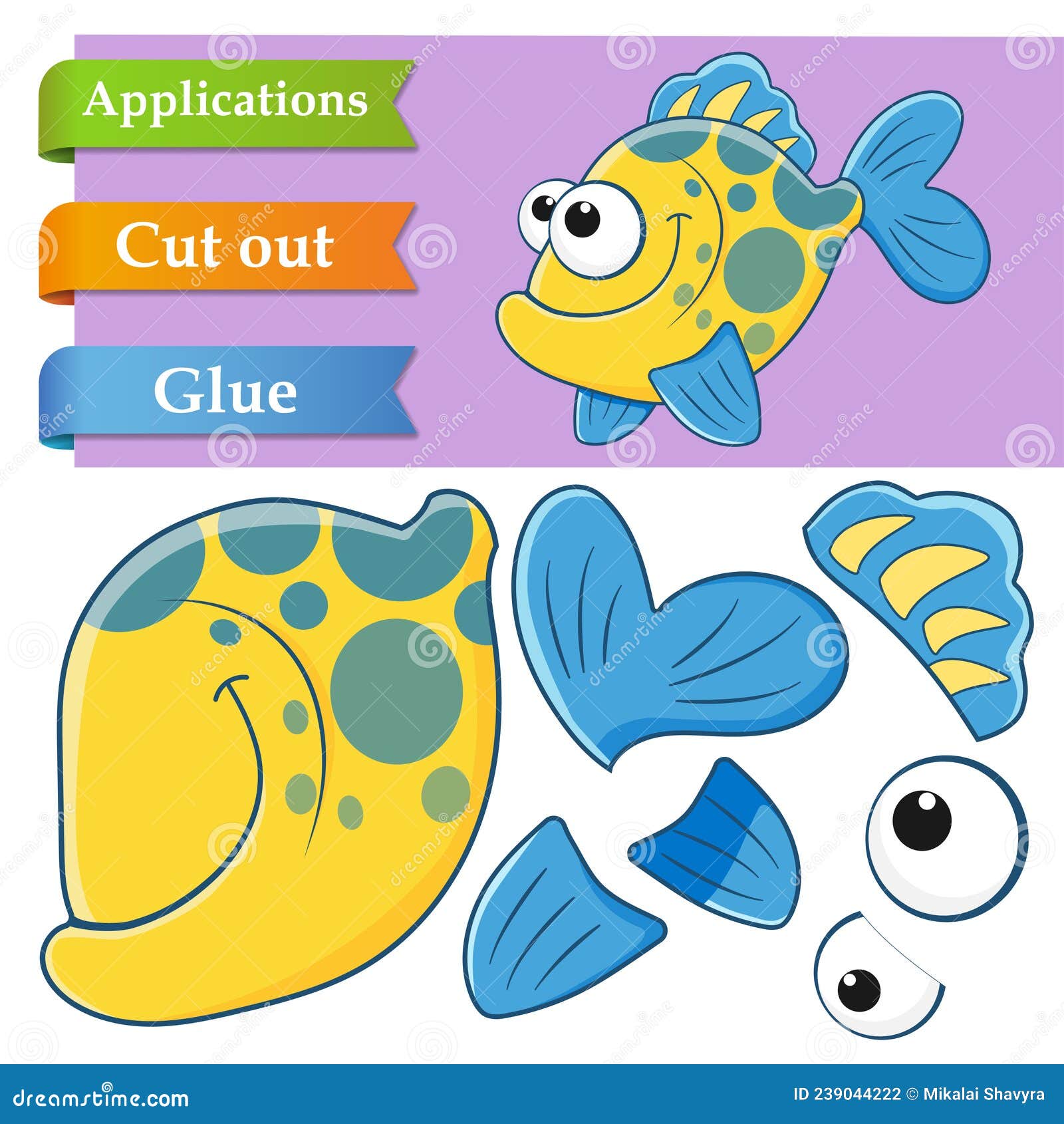 educacional crianças jogos com desenho animado oceano peixes e