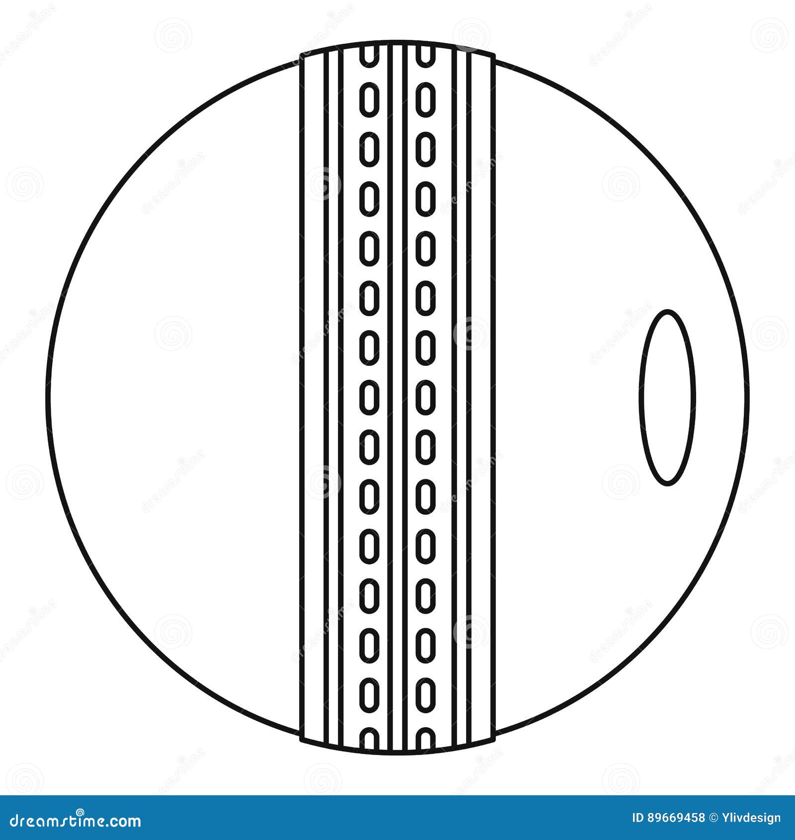 Cricket Ball Icon, Outline Style Stock Vector Illustration of equipment, cricket 89669458