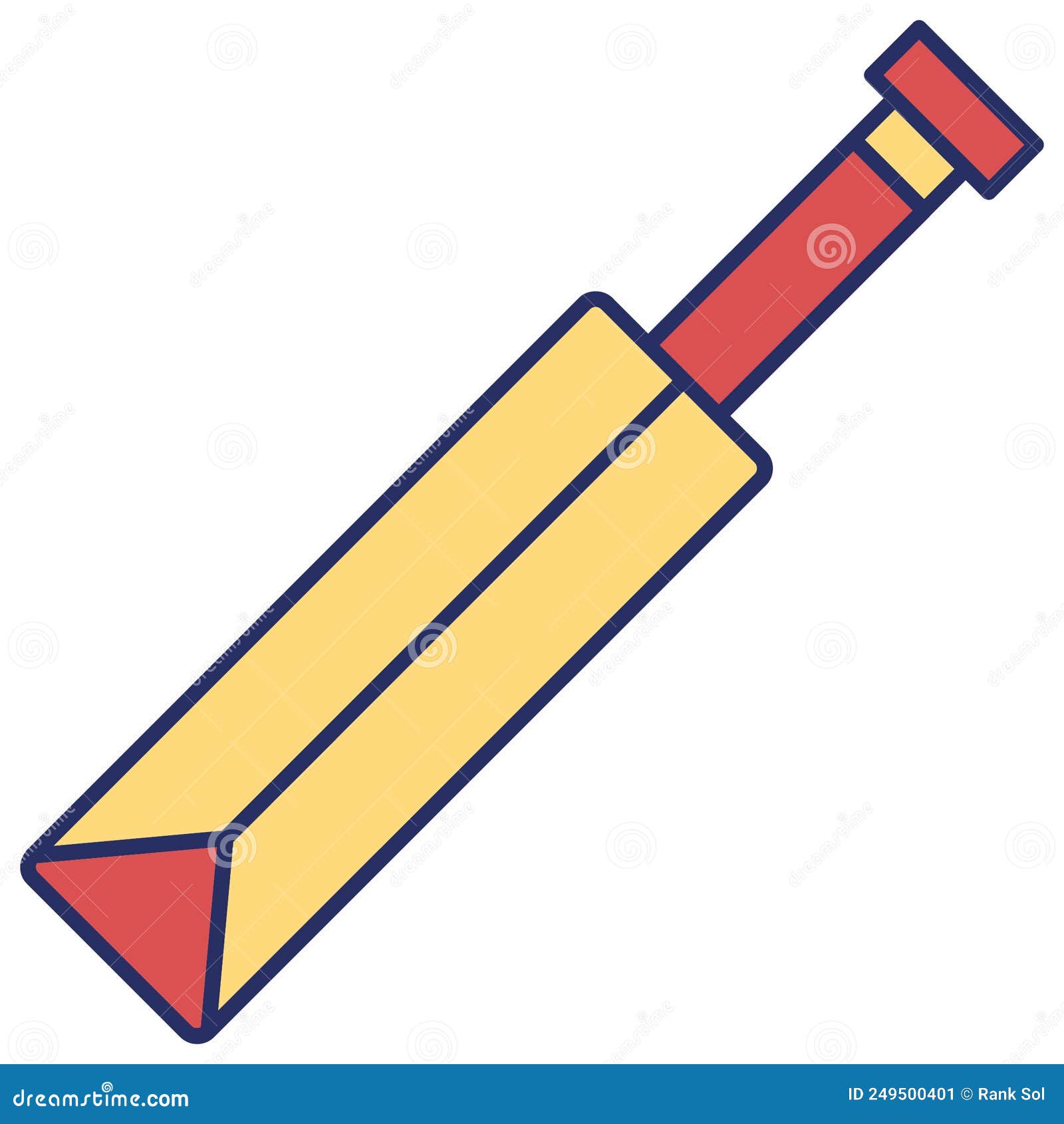 Cricket Bat Vector Icon Which Can Easily Modify or Edit Stock Vector Illustration of icons