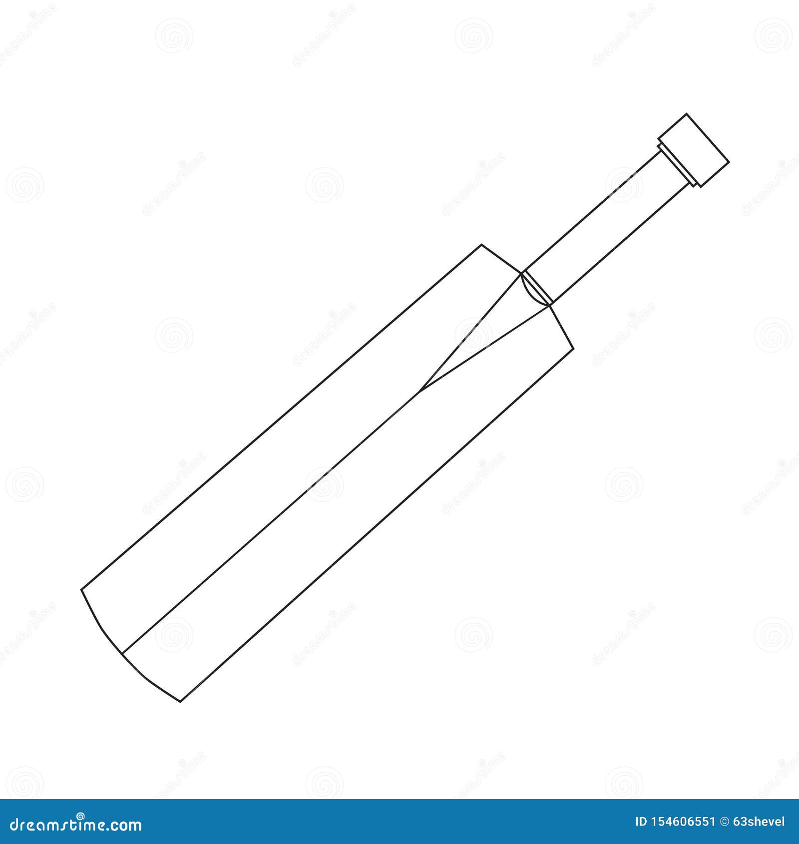 Line art illustration of cricket bat from different angles, Set of outline sketch  drawing of cricket bat from front back and side view Stock Vector | Adobe  Stock