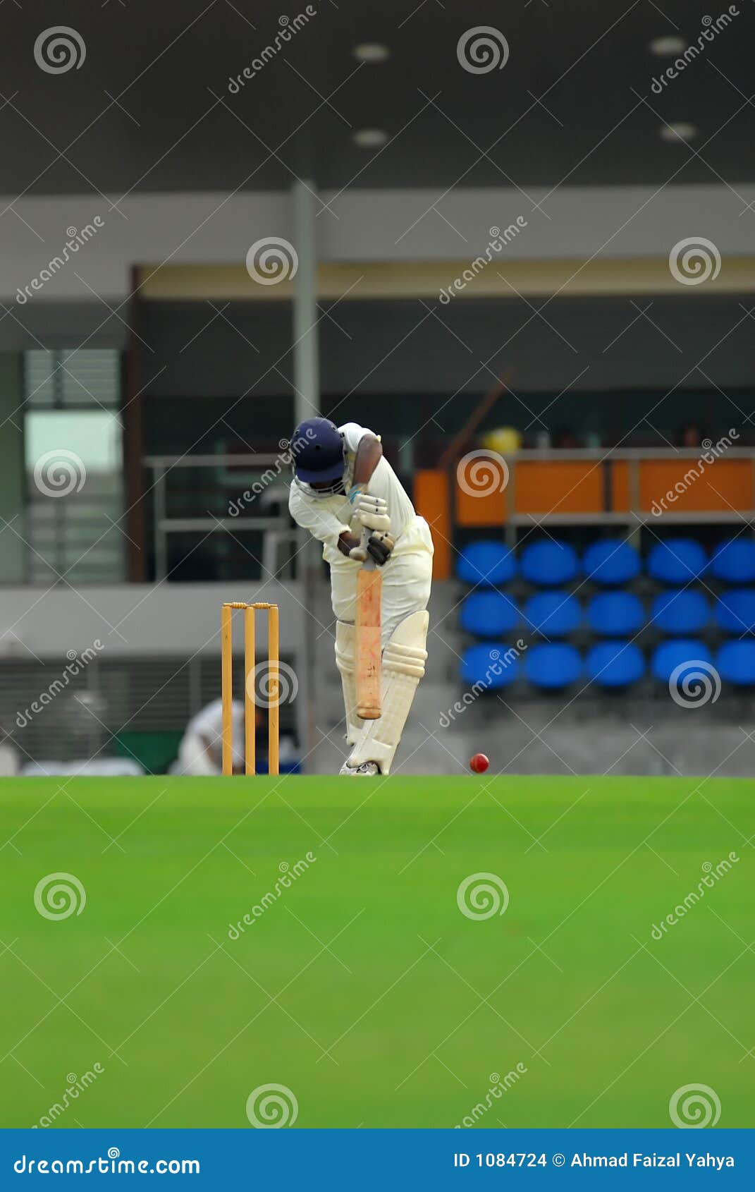 A cricket batsman stock photo. Image of pitch, batman 1084724