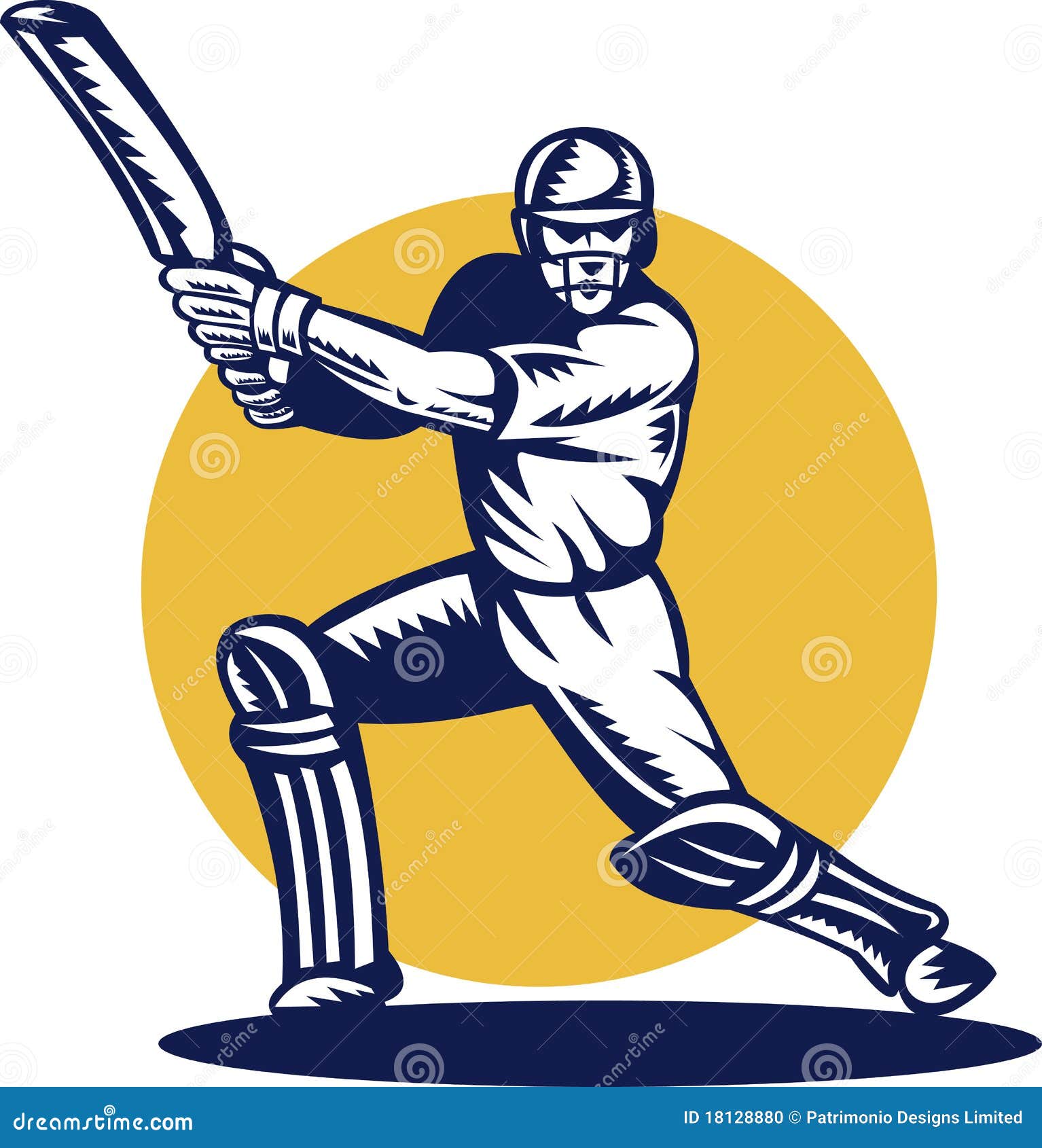 Cricket Batsman Batting Woodcut Stock Illustration Illustration of sport, cricket 18128880