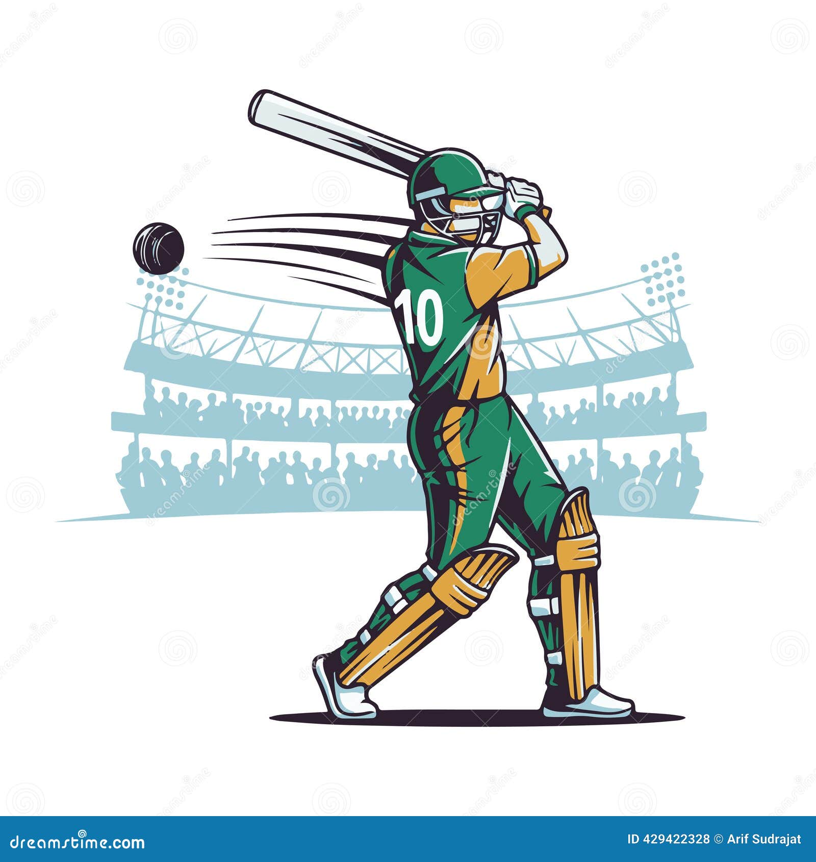 Cricket Batter Action - Coloring.app, image size:1600x1690