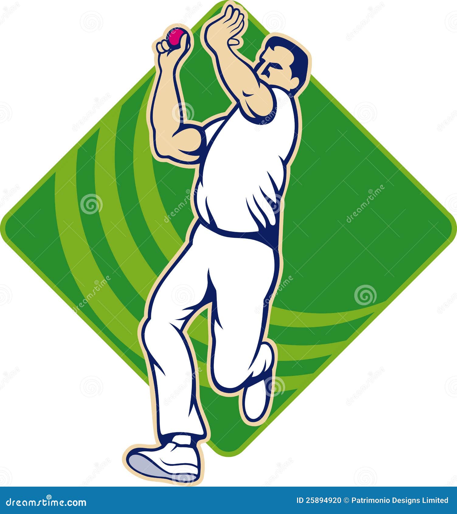 Bowler Bowling Ball Pins Side Retro Vector Illustration CartoonDealer