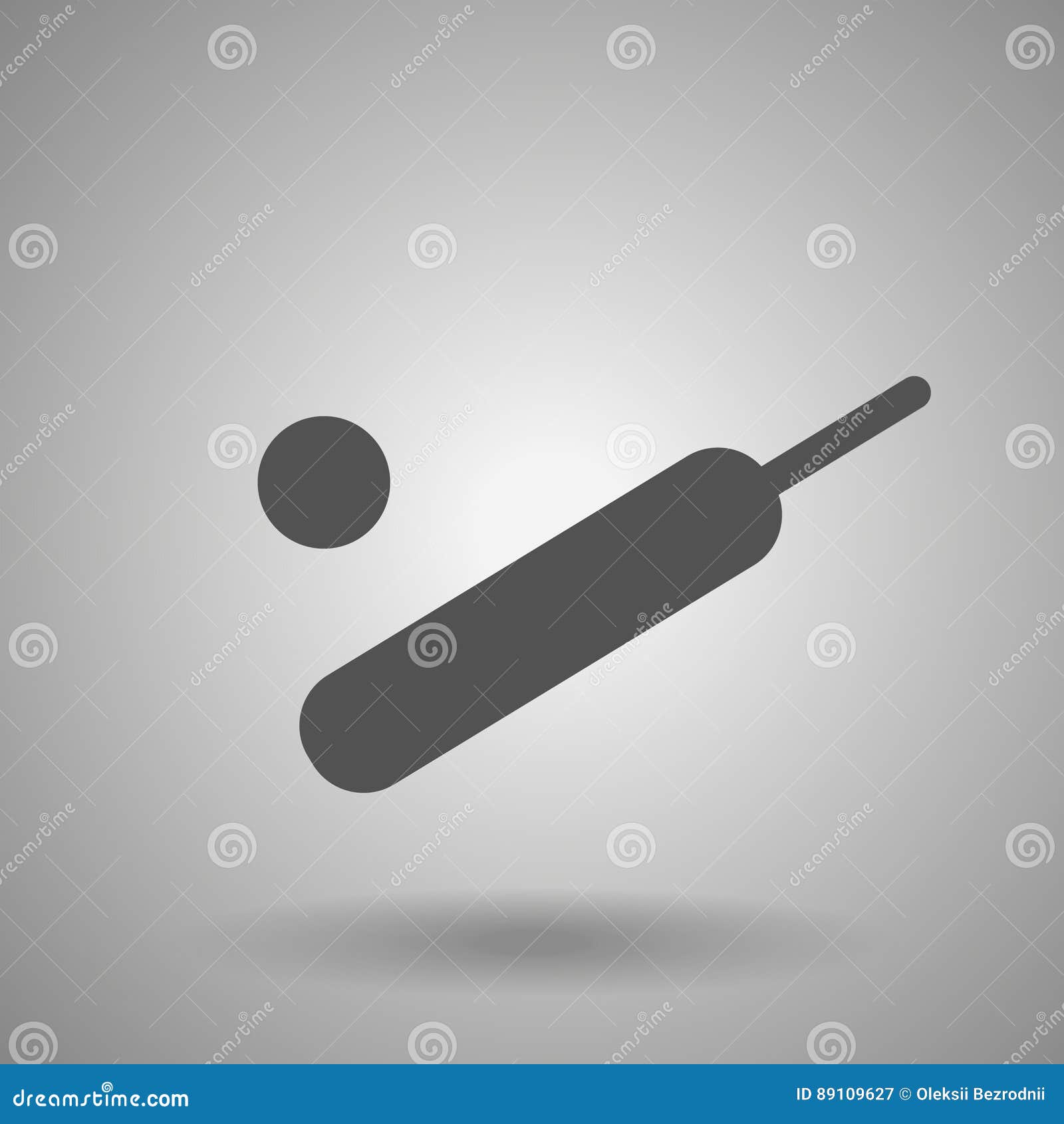 Cricket Icon. Cricket Bat and Ball Vector Illustration Stock Vector
