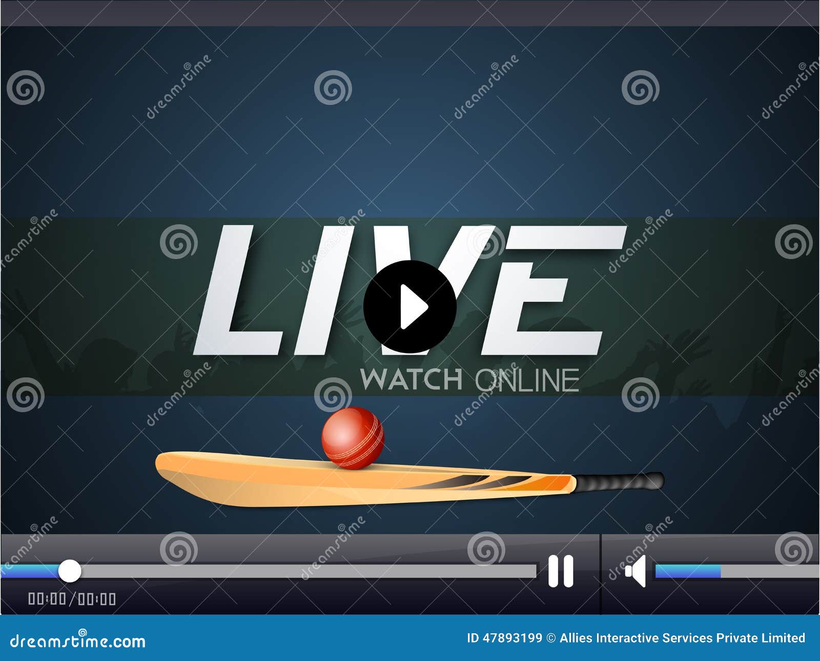 Cricket Live Video Player Window