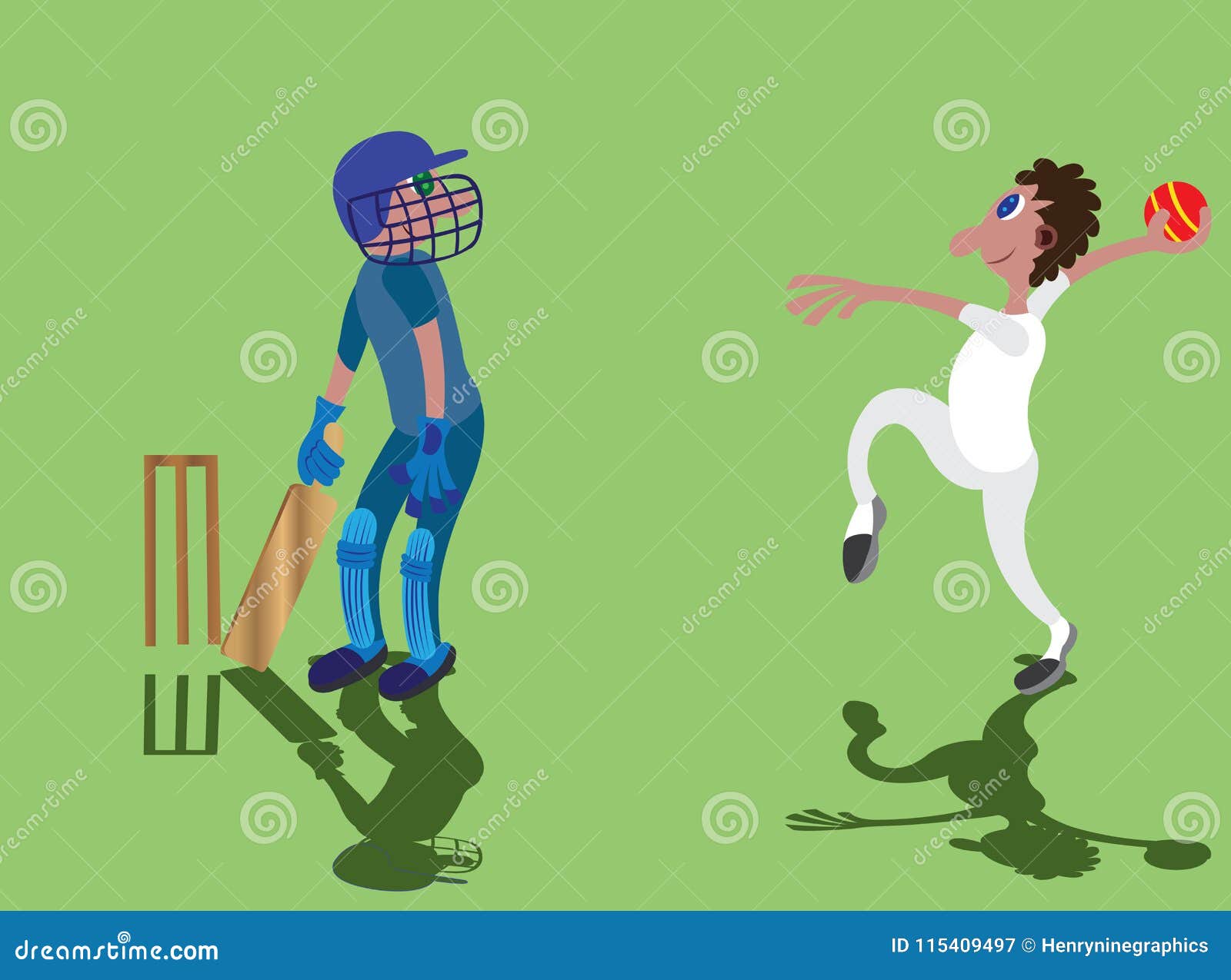 Cricket match on the go stock vector. Illustration of equipment 115409497