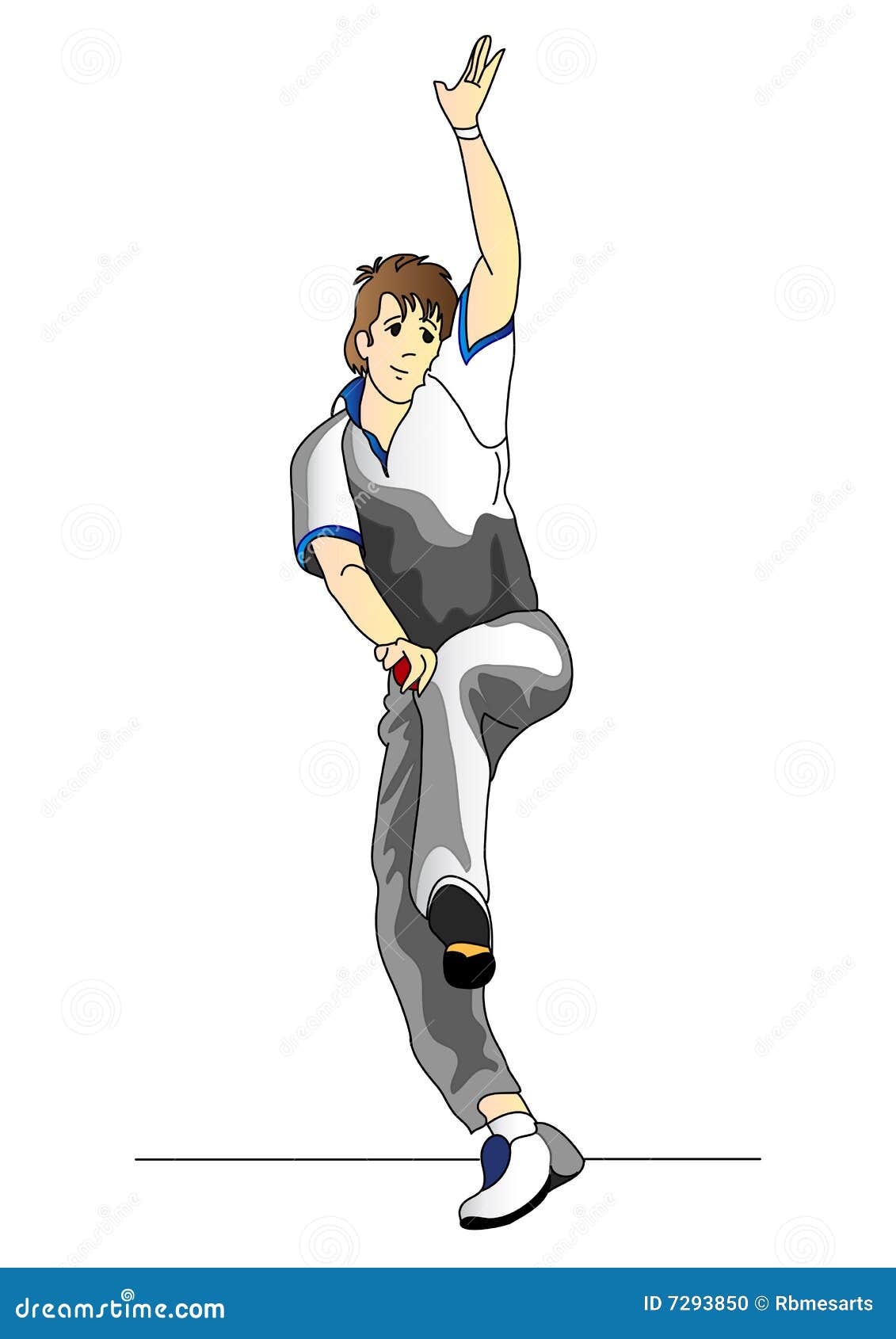 Cricket player pose with bat cut out high quality Vector Image