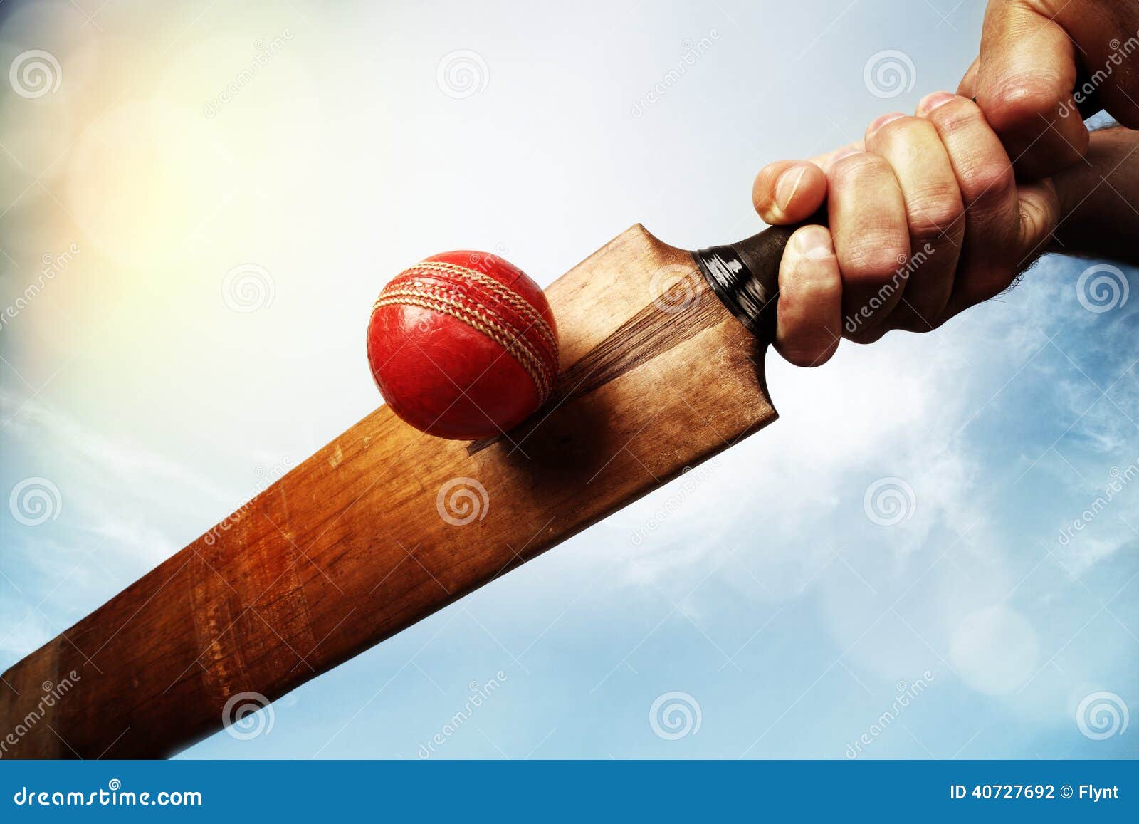 cricket player hitting ball