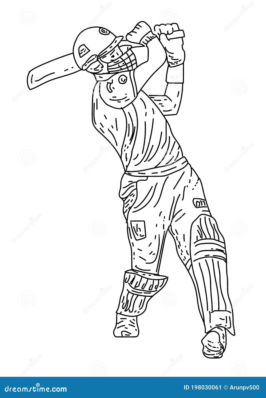 Colorful Cricket Player Hit The Big Ball  Sketch Design Vector Royalty  Free SVG Cliparts Vectors And Stock Illustration Image 35287505