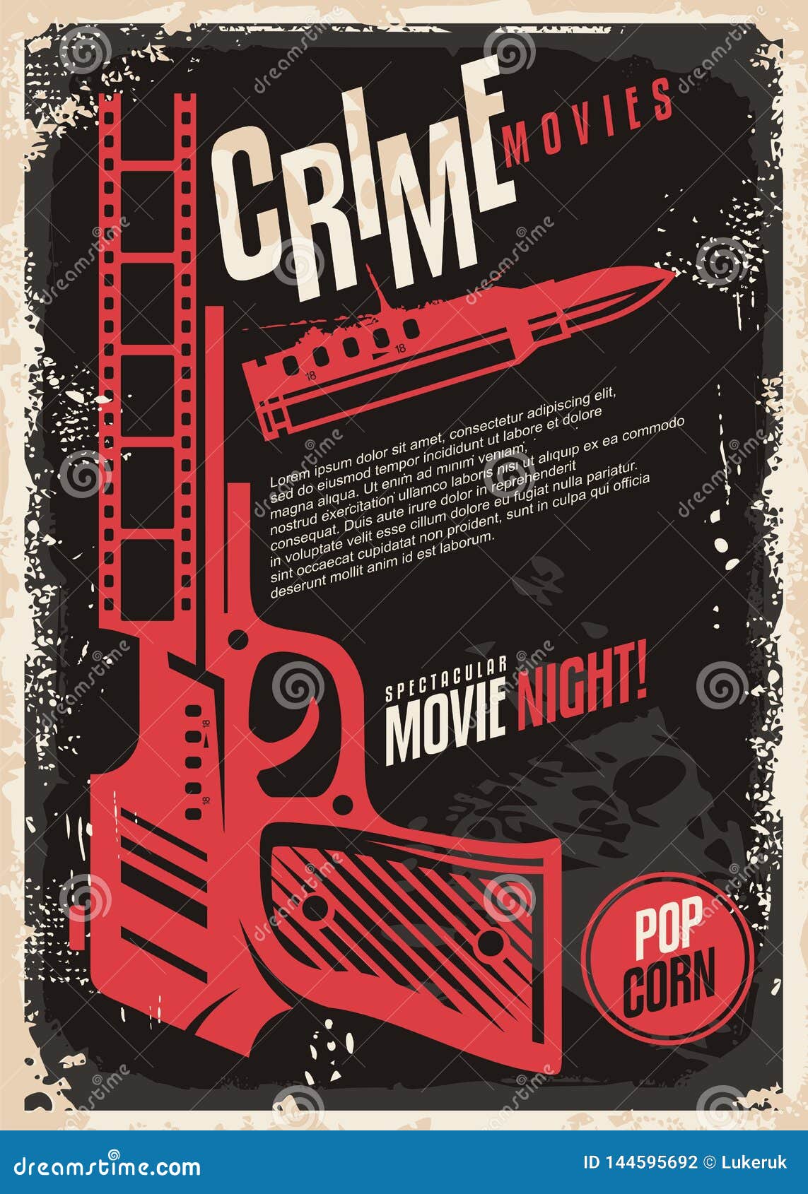 crime movies spectacular movie night retro poster 