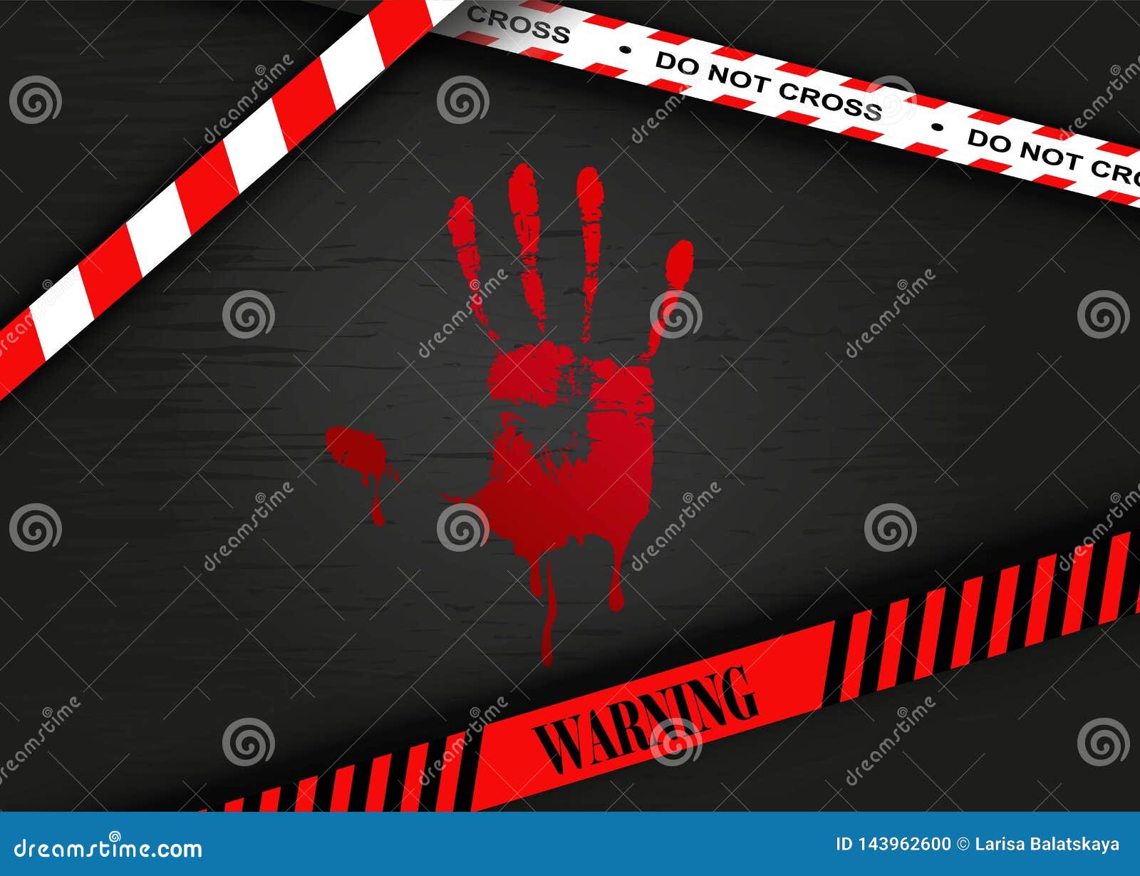 Crime Scene - Bloody Hand Print Stock Vector - Illustration of concept