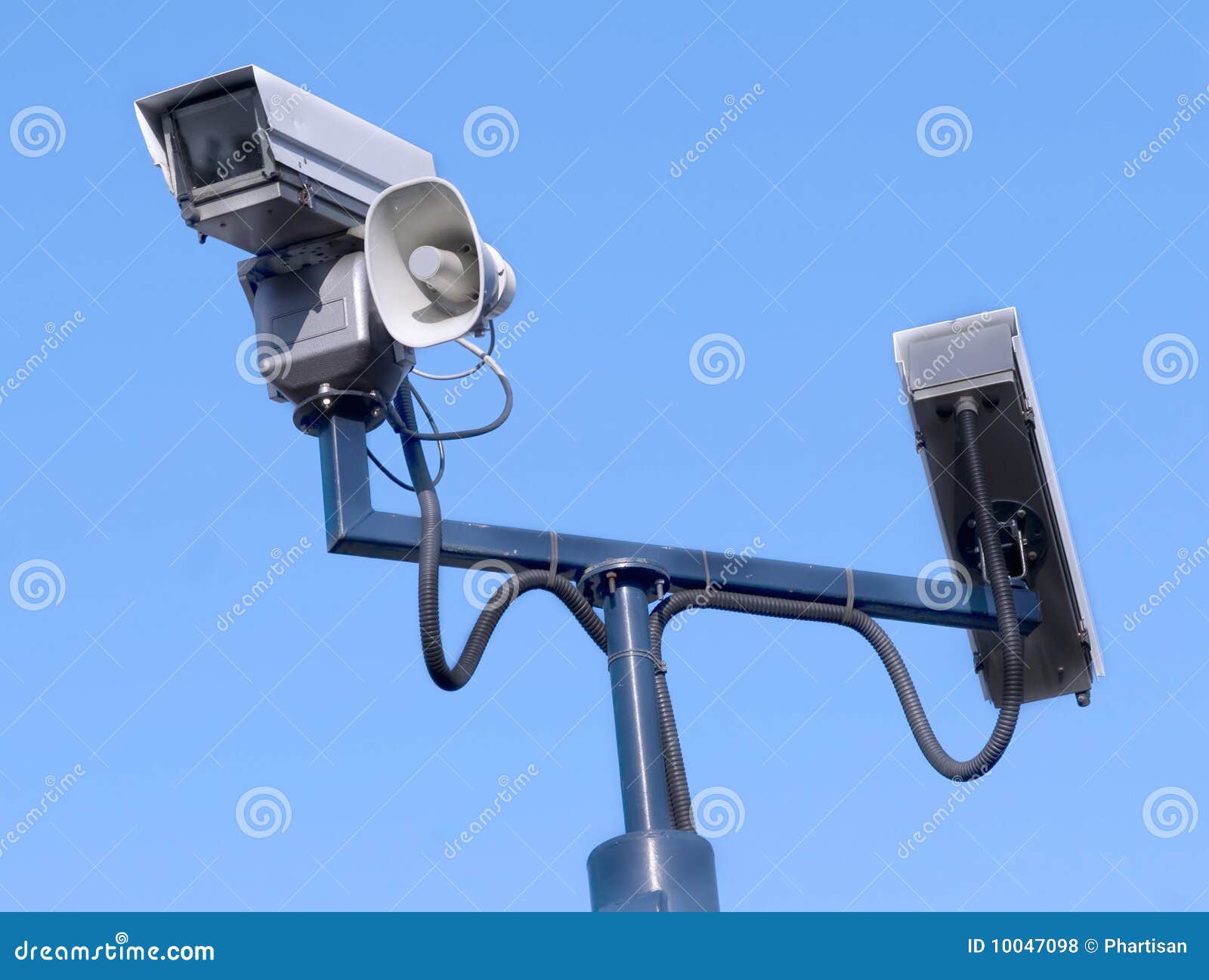 Crime Watch Security Camera Observing Stock Photo Image of