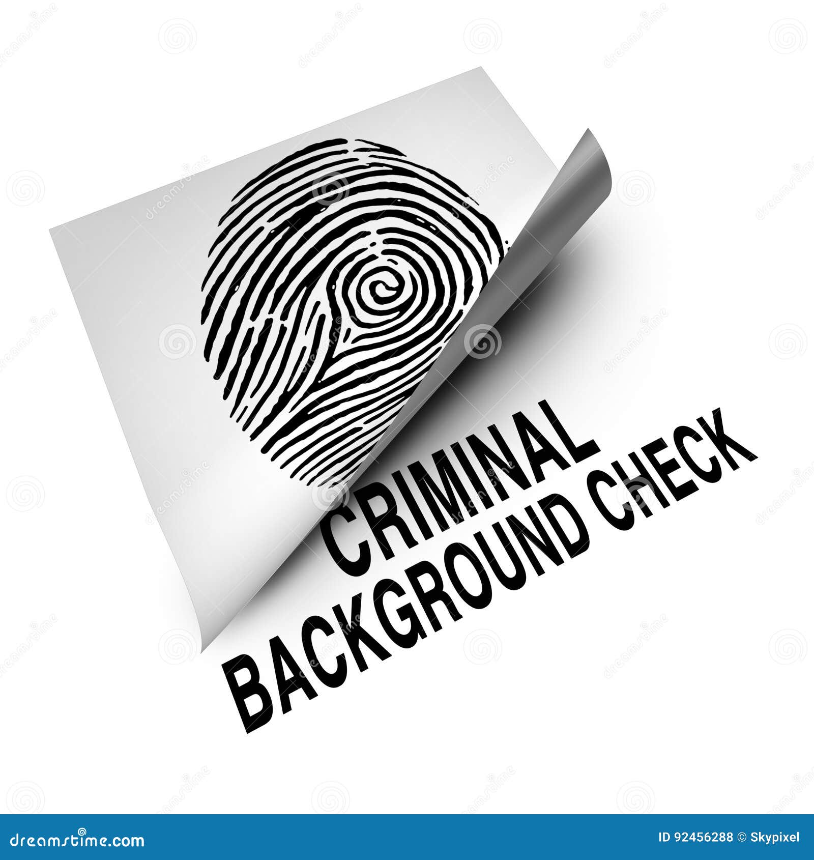 Criminal Background Check stock illustration. Illustration of verify -  92456288