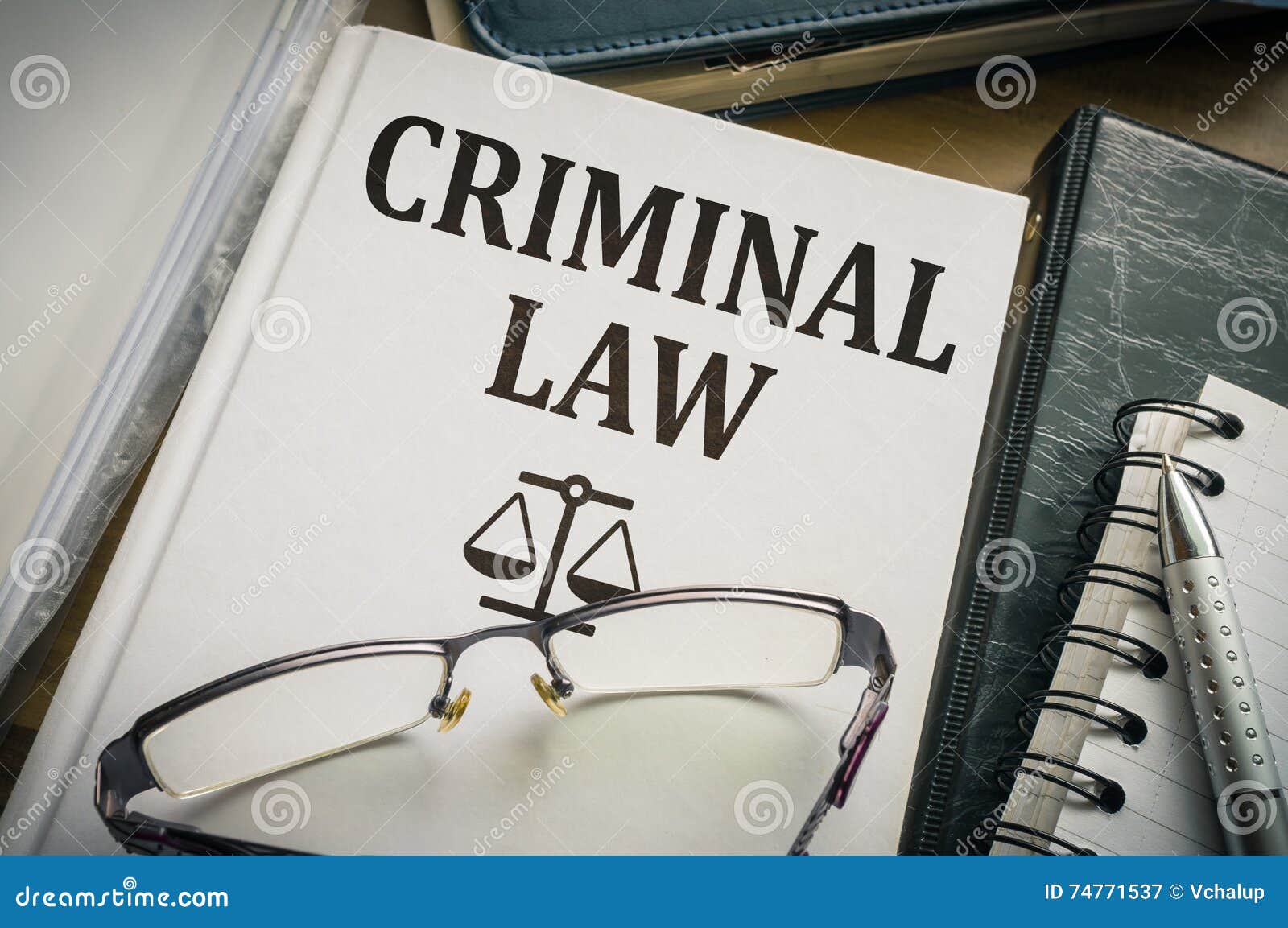 criminal law book. legislation and justice concept