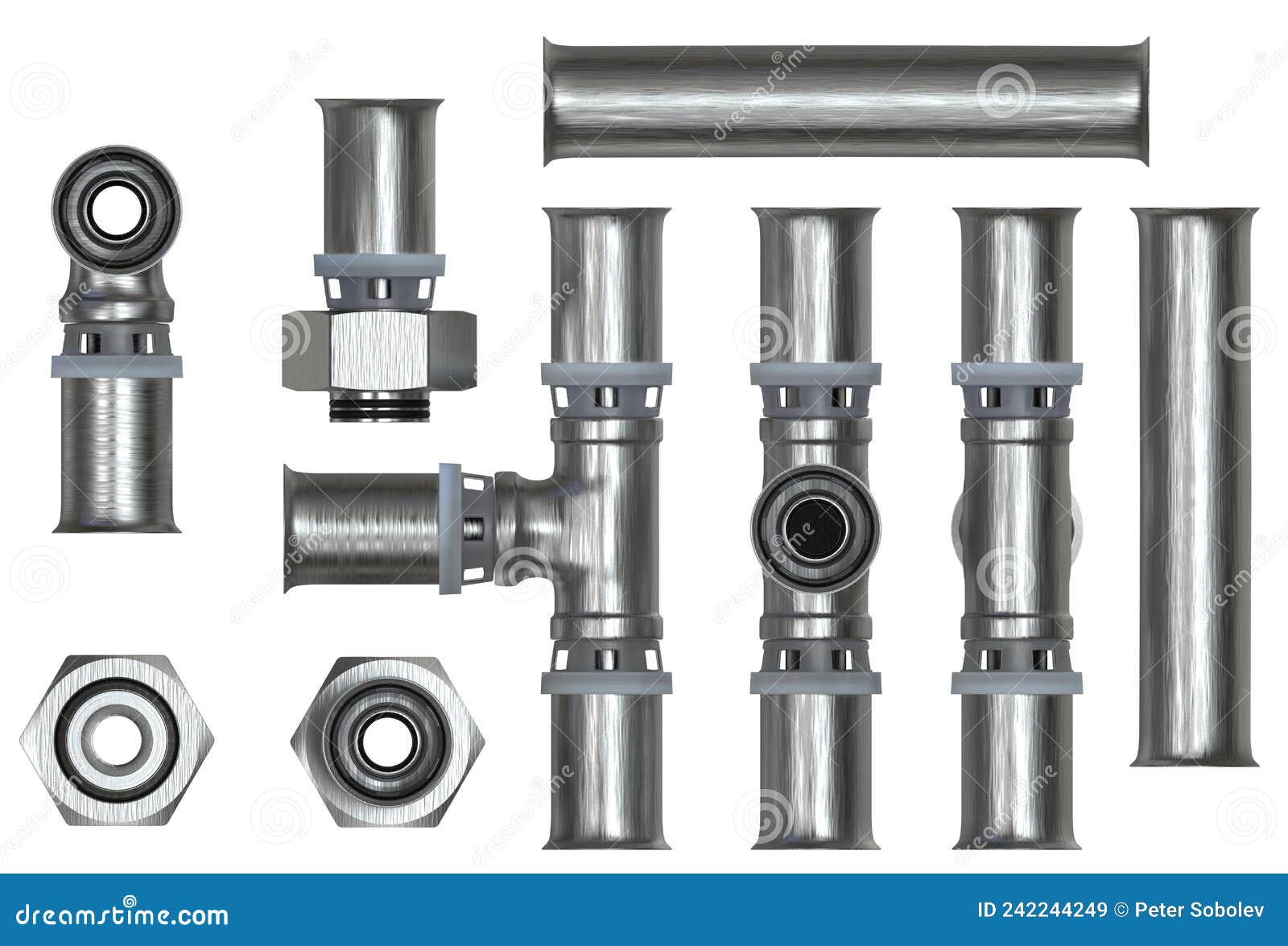 Crimp fittings stock image. Image of closeup, adapter 242244249
