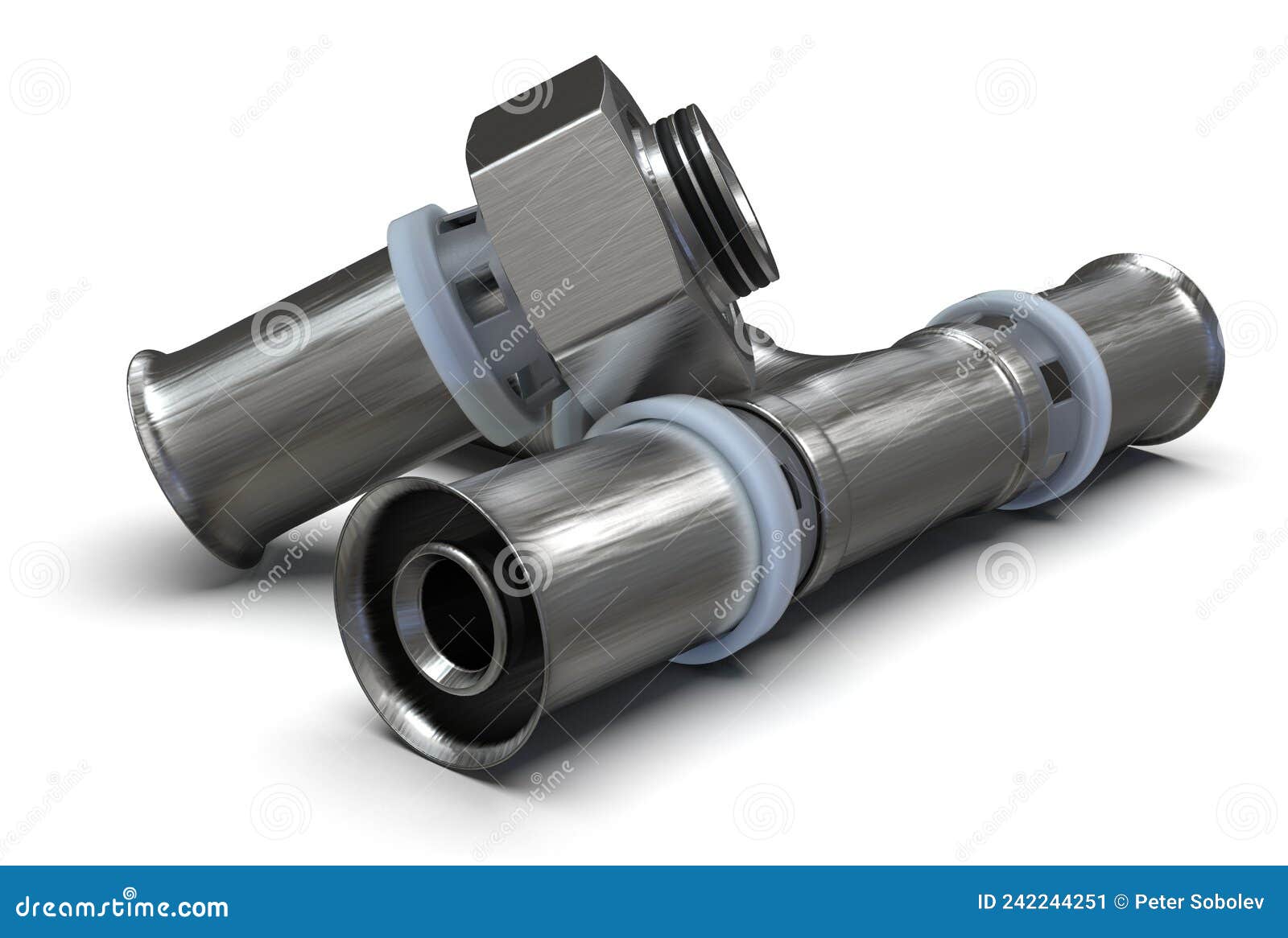 Crimp fittings stock image. Image of metal, spare, crimping 242244251