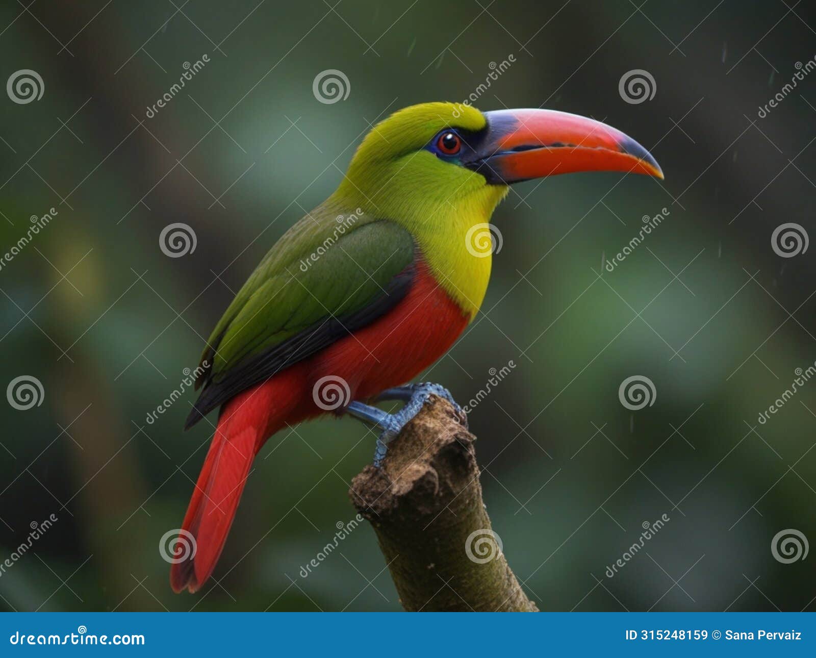 the crimson rumped toucanet is a bird of the ecuadorian rain forest