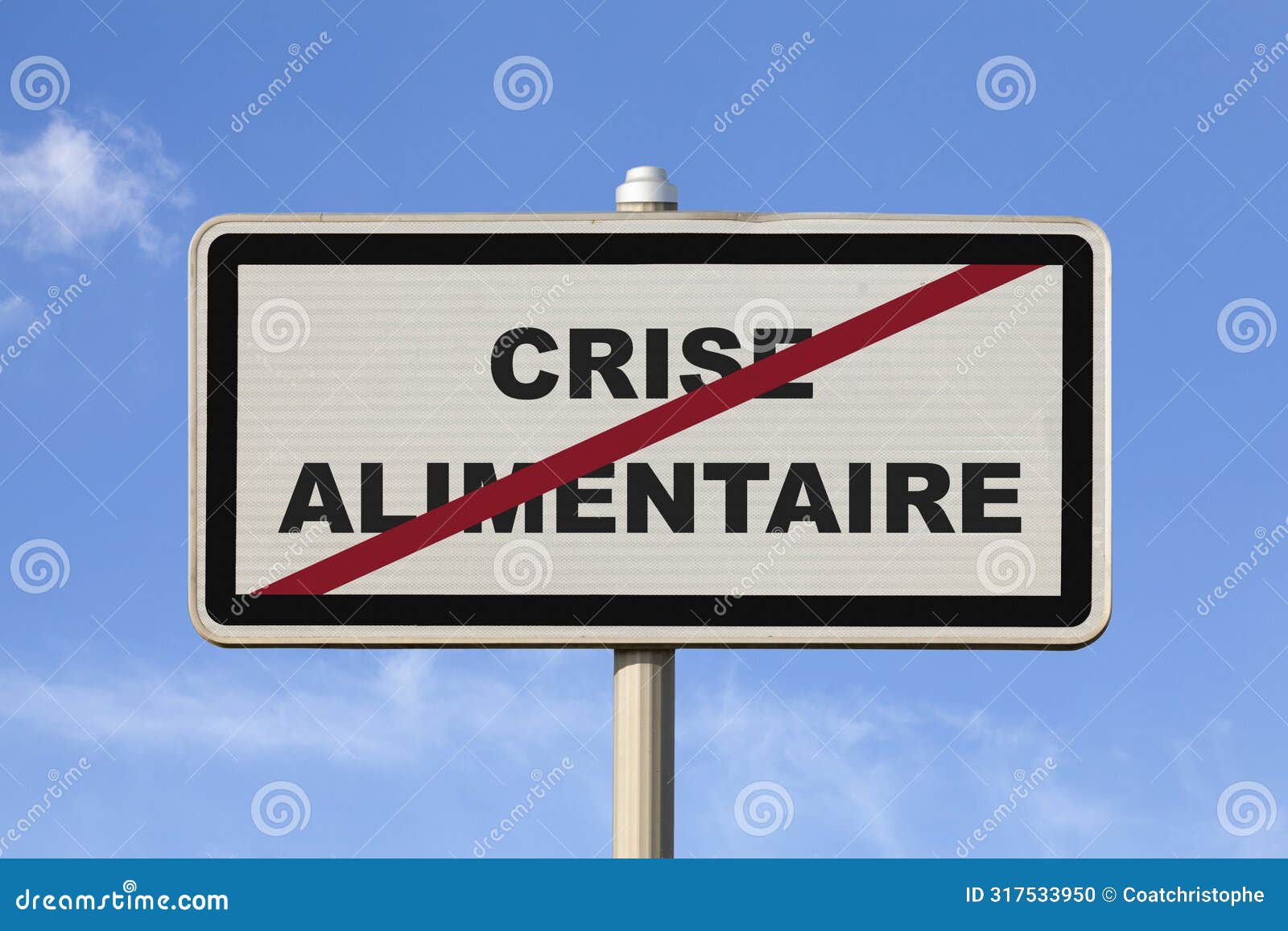 crise alimentaire - french exit city sign