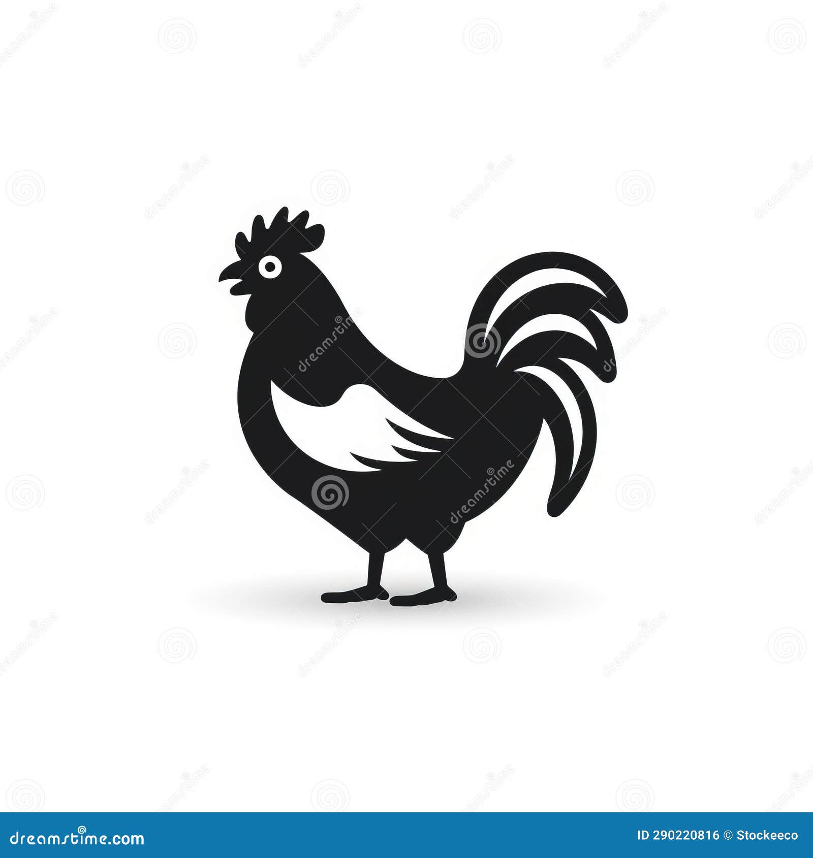crisp chicken outline icon - minimalistic 2d  