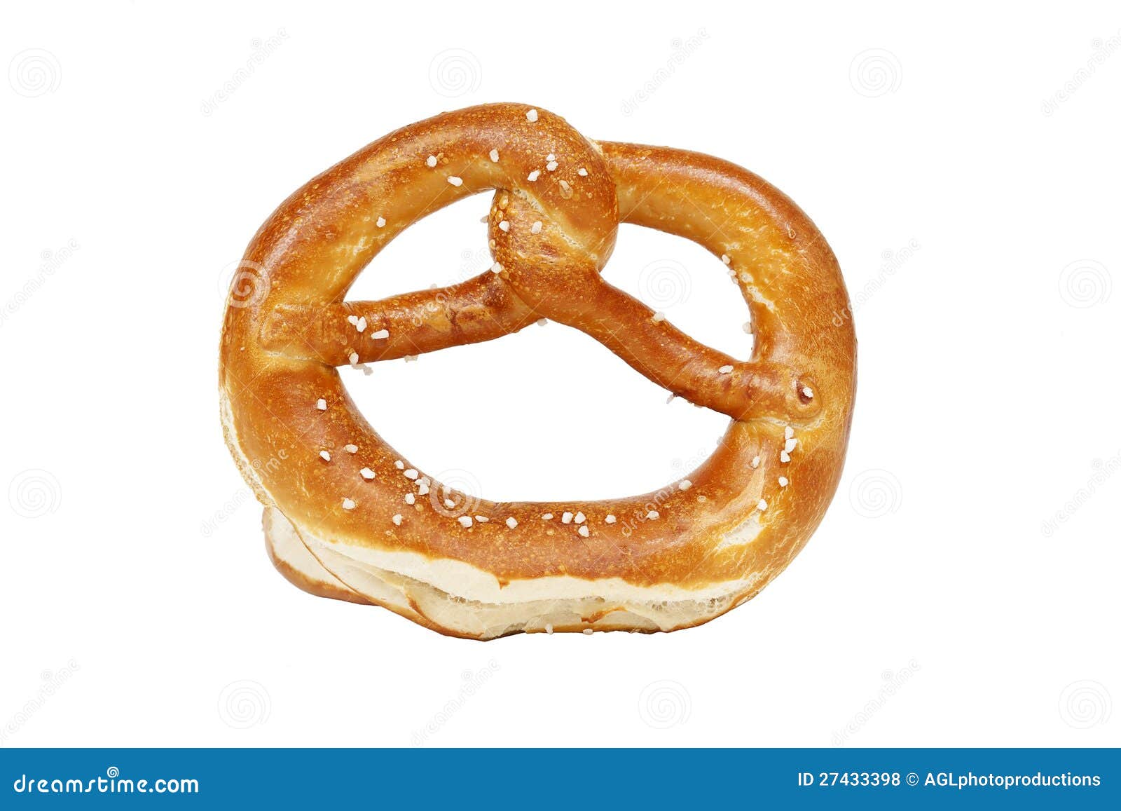 Crisp Golden Pretzel on White Stock Photo Image of catering, cracker