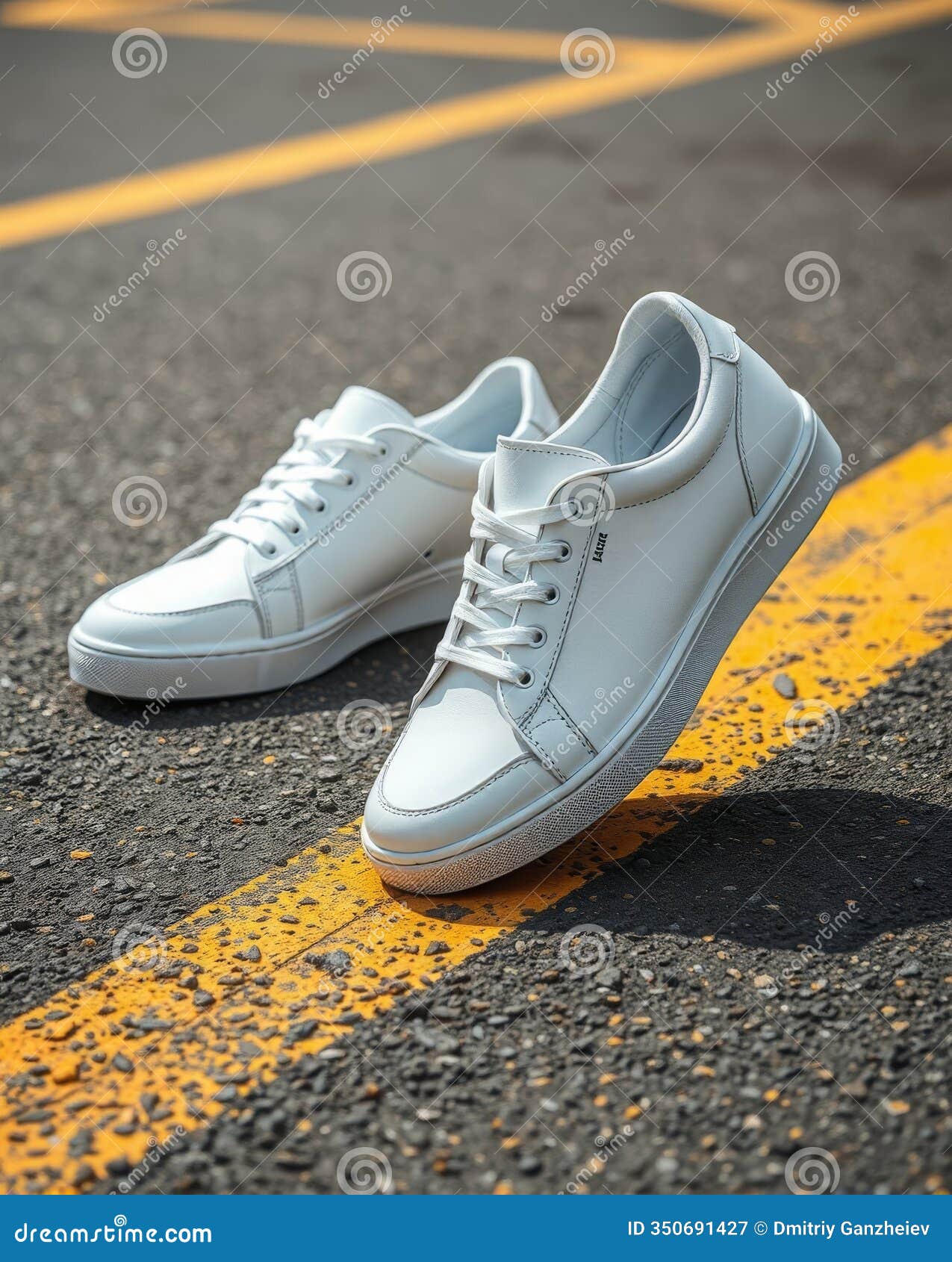 crisp white leather sneakers