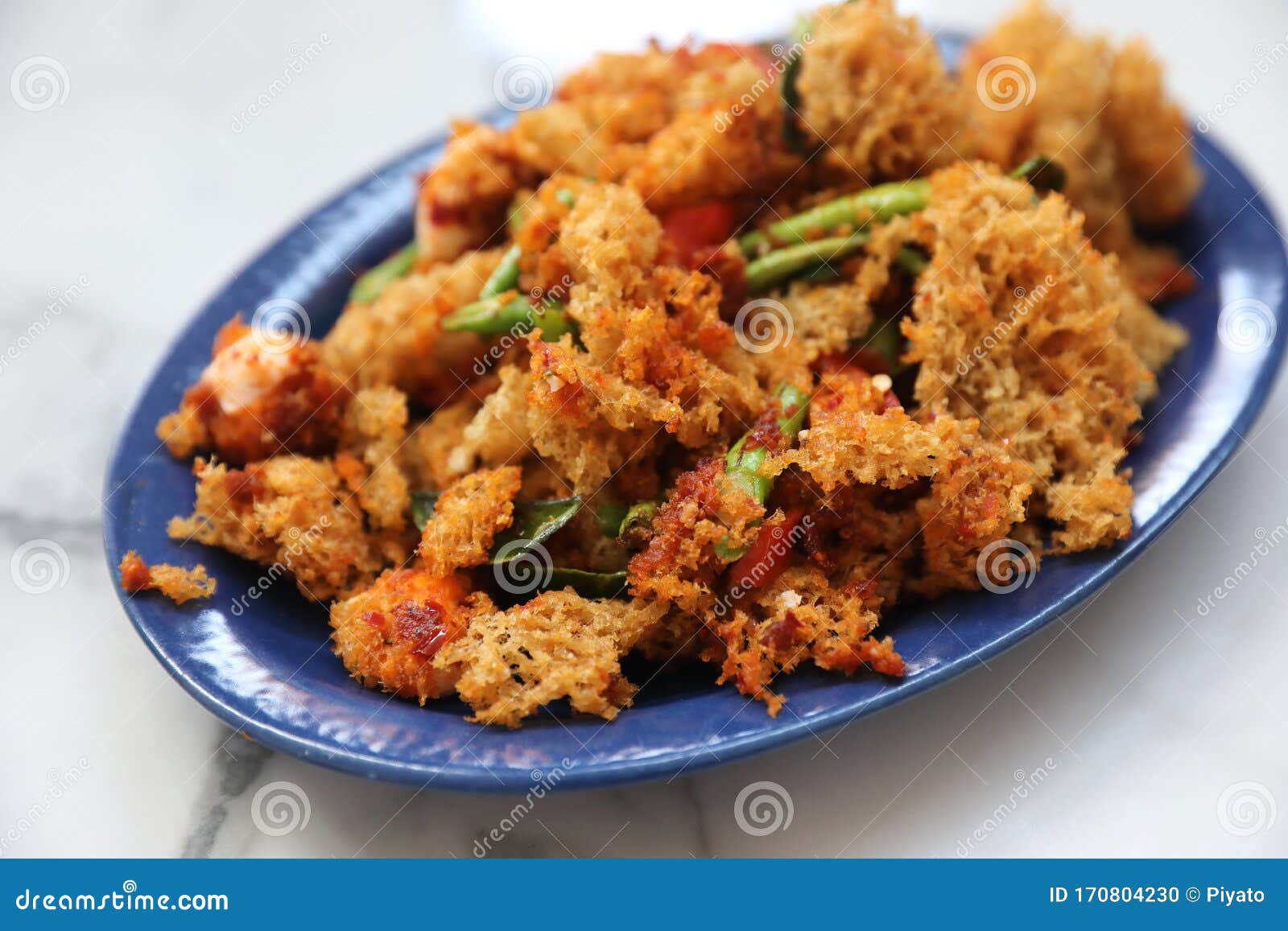 Crispy Catfish Stir Fried Thai Local Food Stock Photo Image of grated