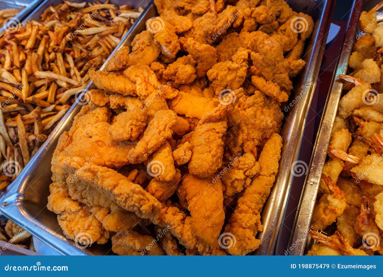 Crispy Chicken Tenders Buffet Stock Image Image of fingers