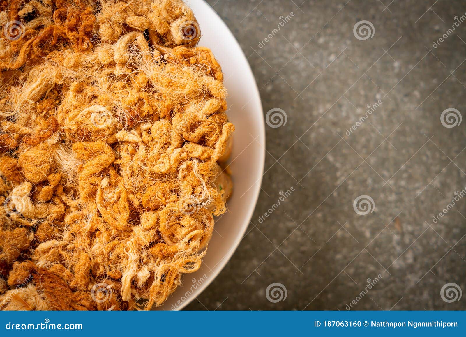 Crispy Coconut Roll with Dried Shredded Pork Stock Photo Image of