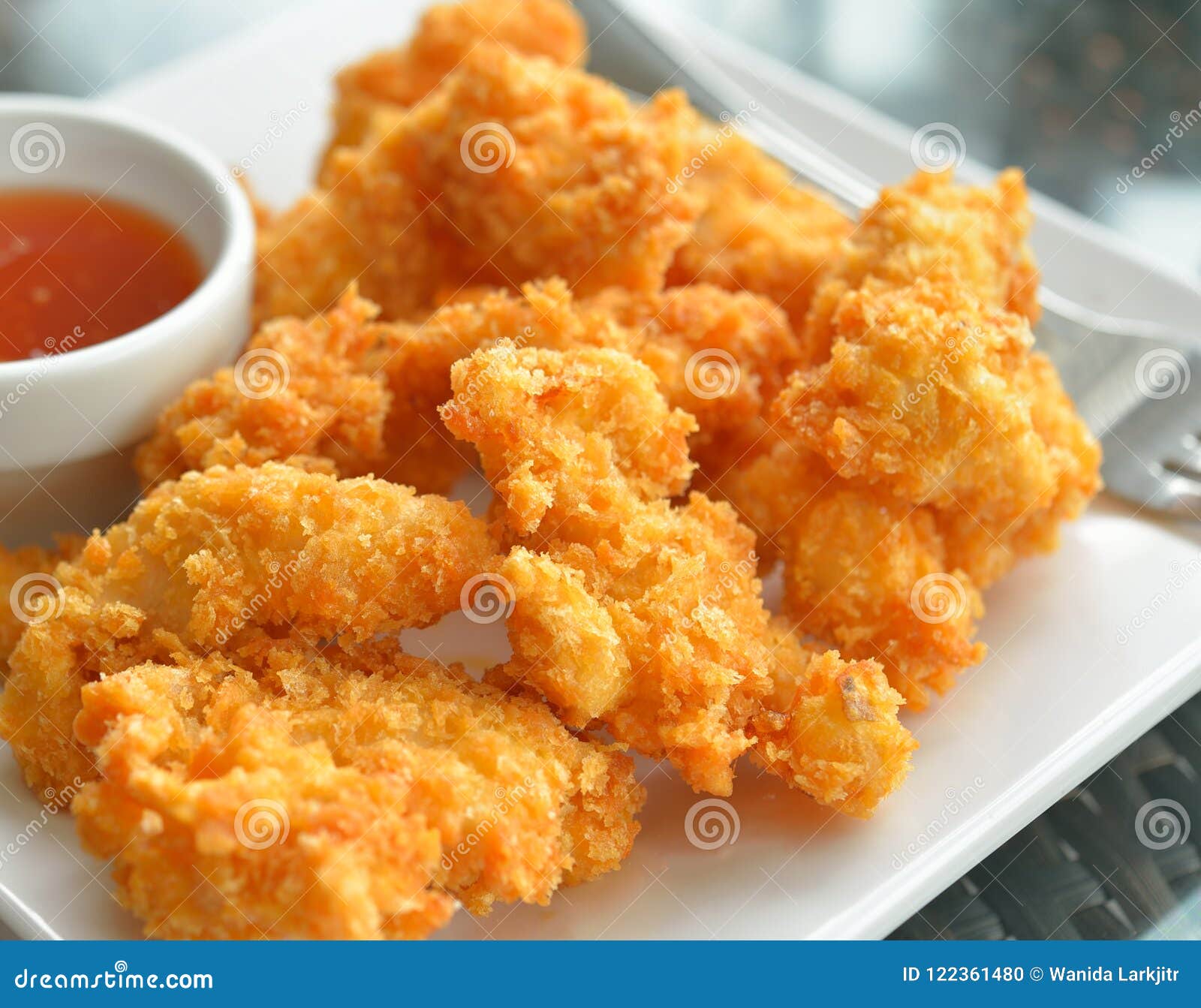 Crispy Fried Chicken for Appetizer Stock Photo Image of unhealthy